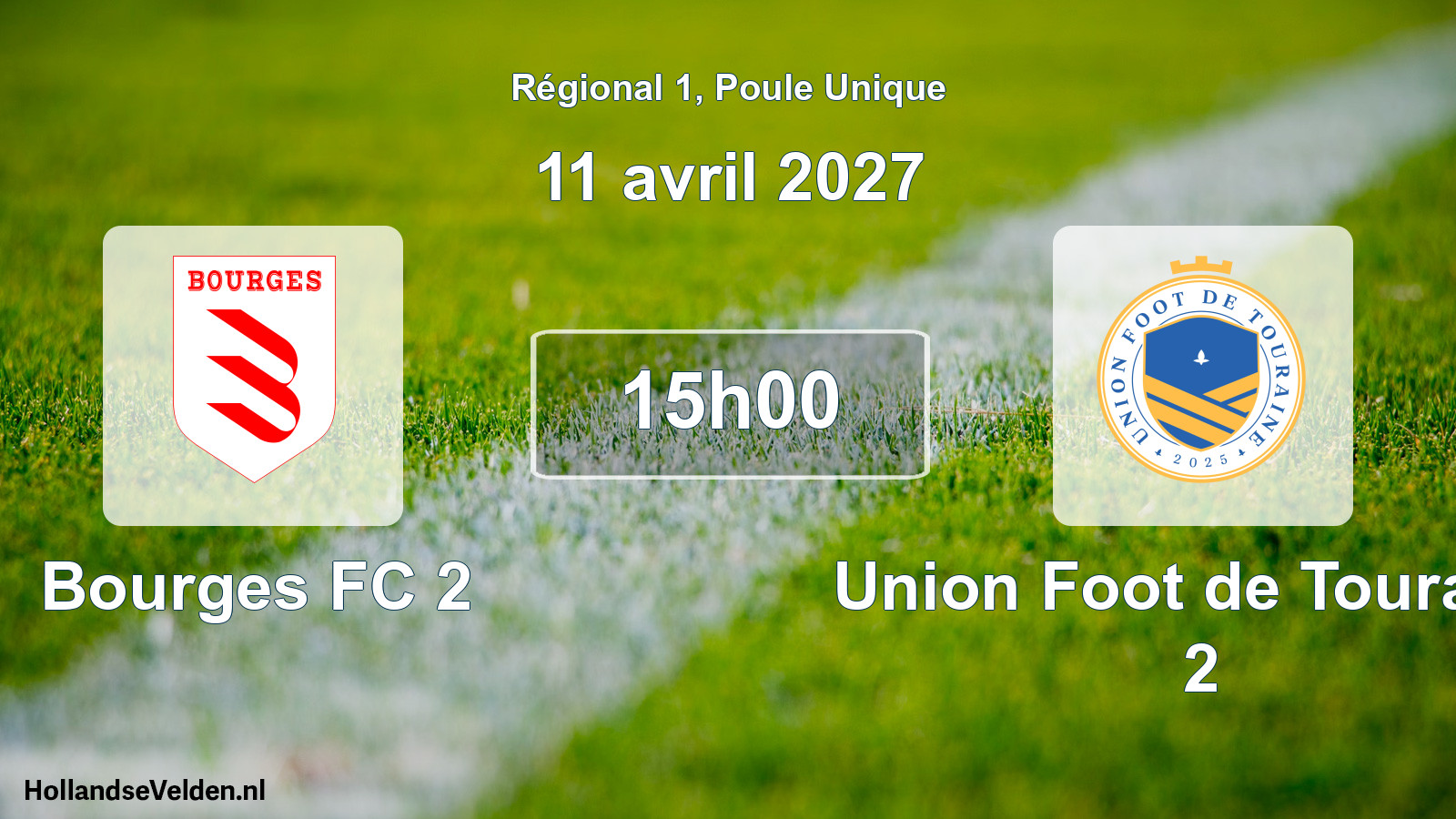 Match programmé: Bourges FC 2 - Union Foot de Touraine 2 (11 avril 2027)
