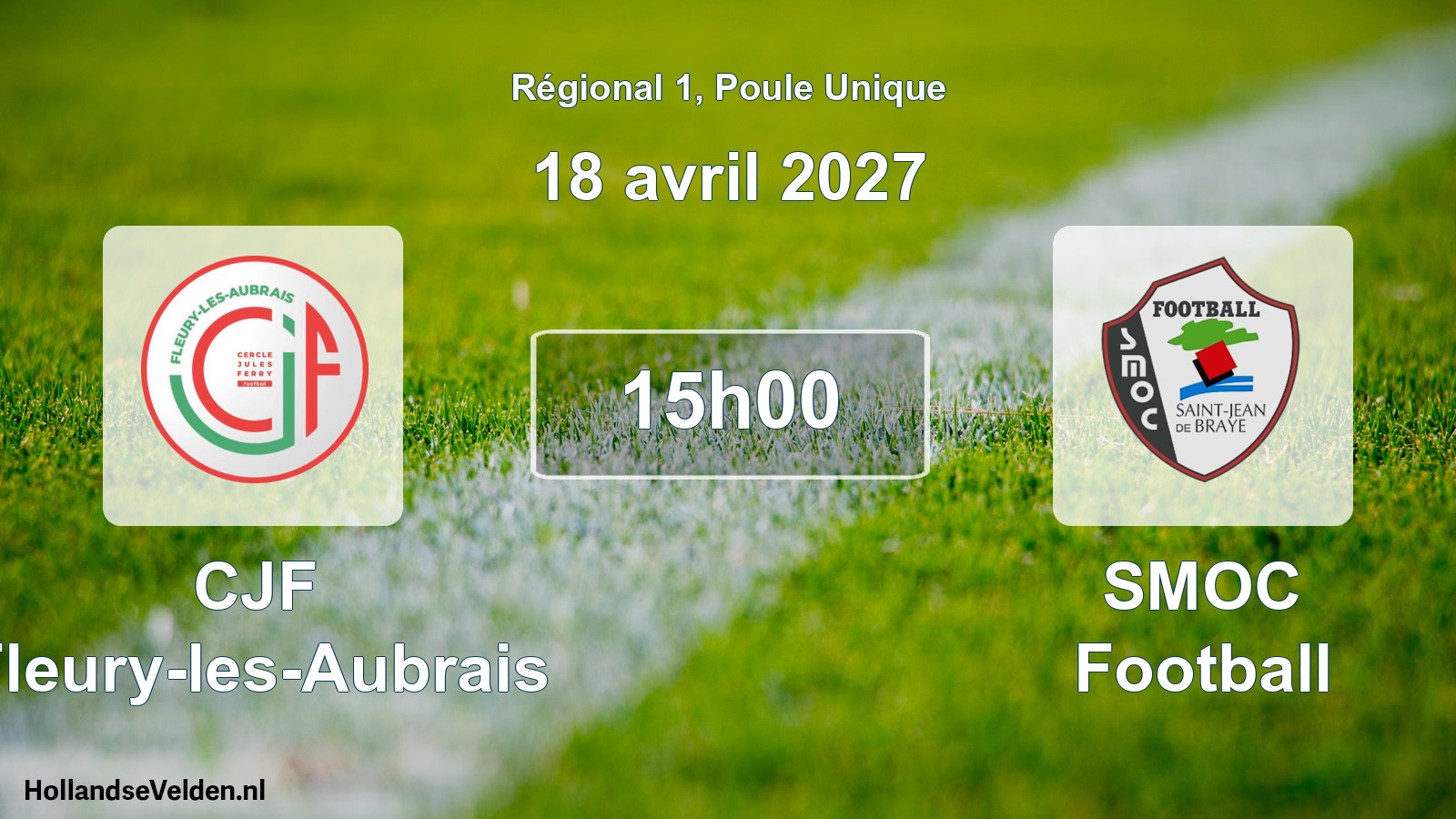 Scheduled Match: CJF Fleury-les-Aubrais - SMOC Football (18 April 2027)