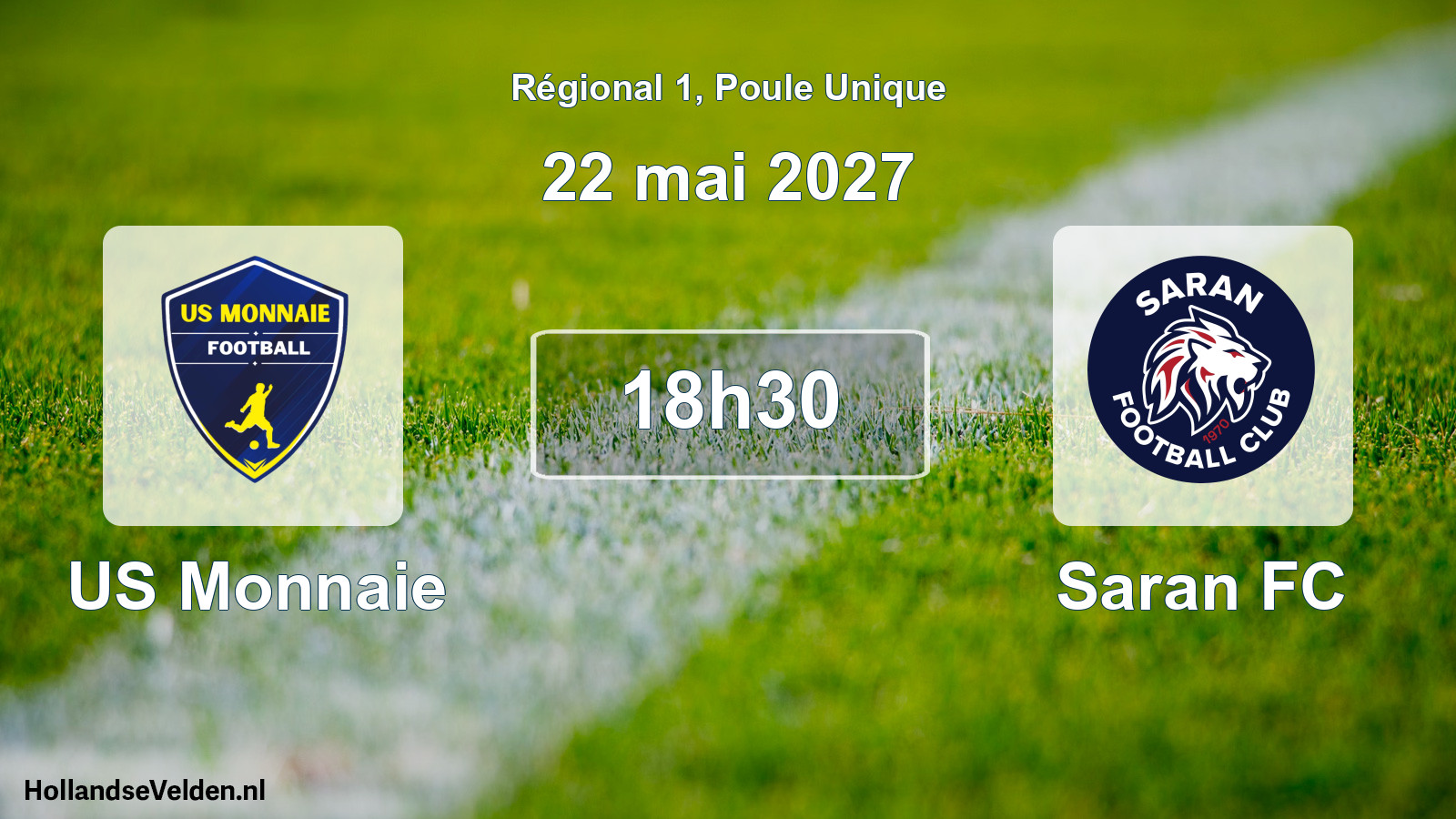 Match programmé: US Monnaie - Saran FC (22 mai 2027)