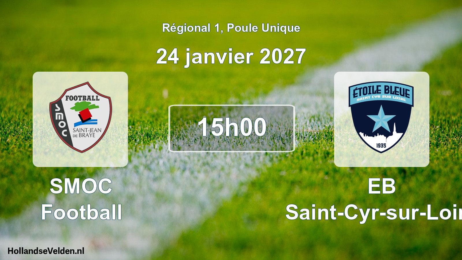 Scheduled Match: SMOC Football - EB Saint-Cyr-sur-Loire (24 January 2027)