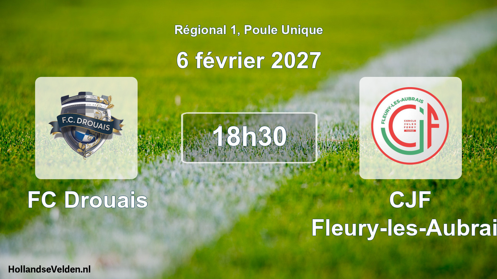 Scheduled Match: FC Drouais - CJF Fleury-les-Aubrais (6 February 2027)