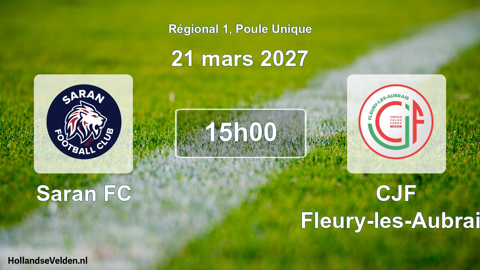 Scheduled Match: Saran FC - CJF Fleury-les-Aubrais (21 March 2027)