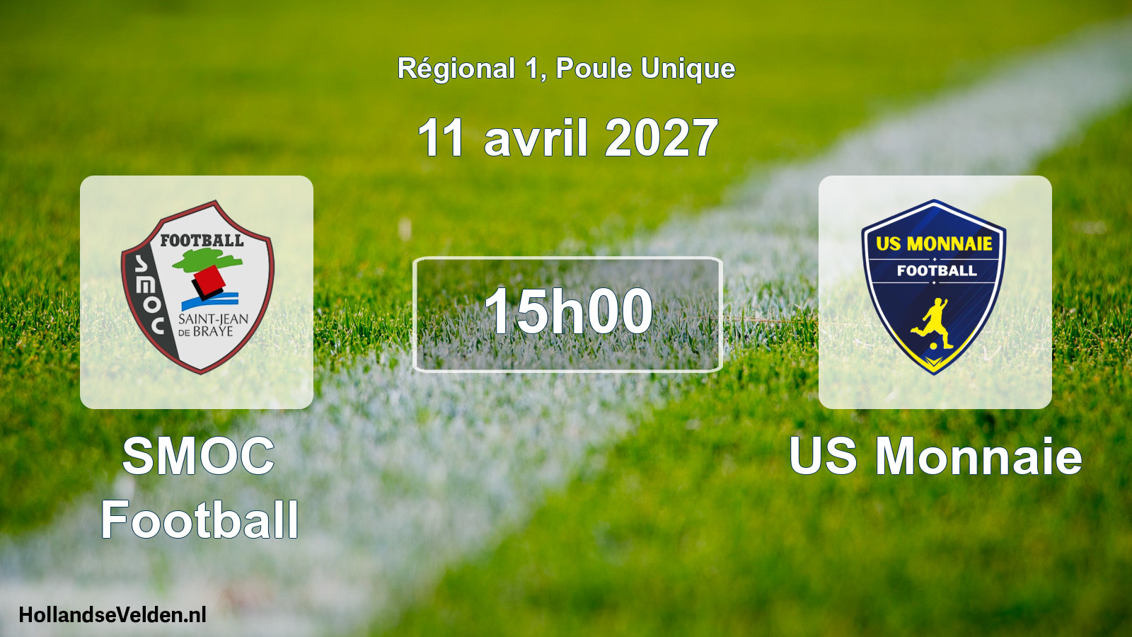 Scheduled Match: SMOC Football - US Monnaie (11 April 2027)