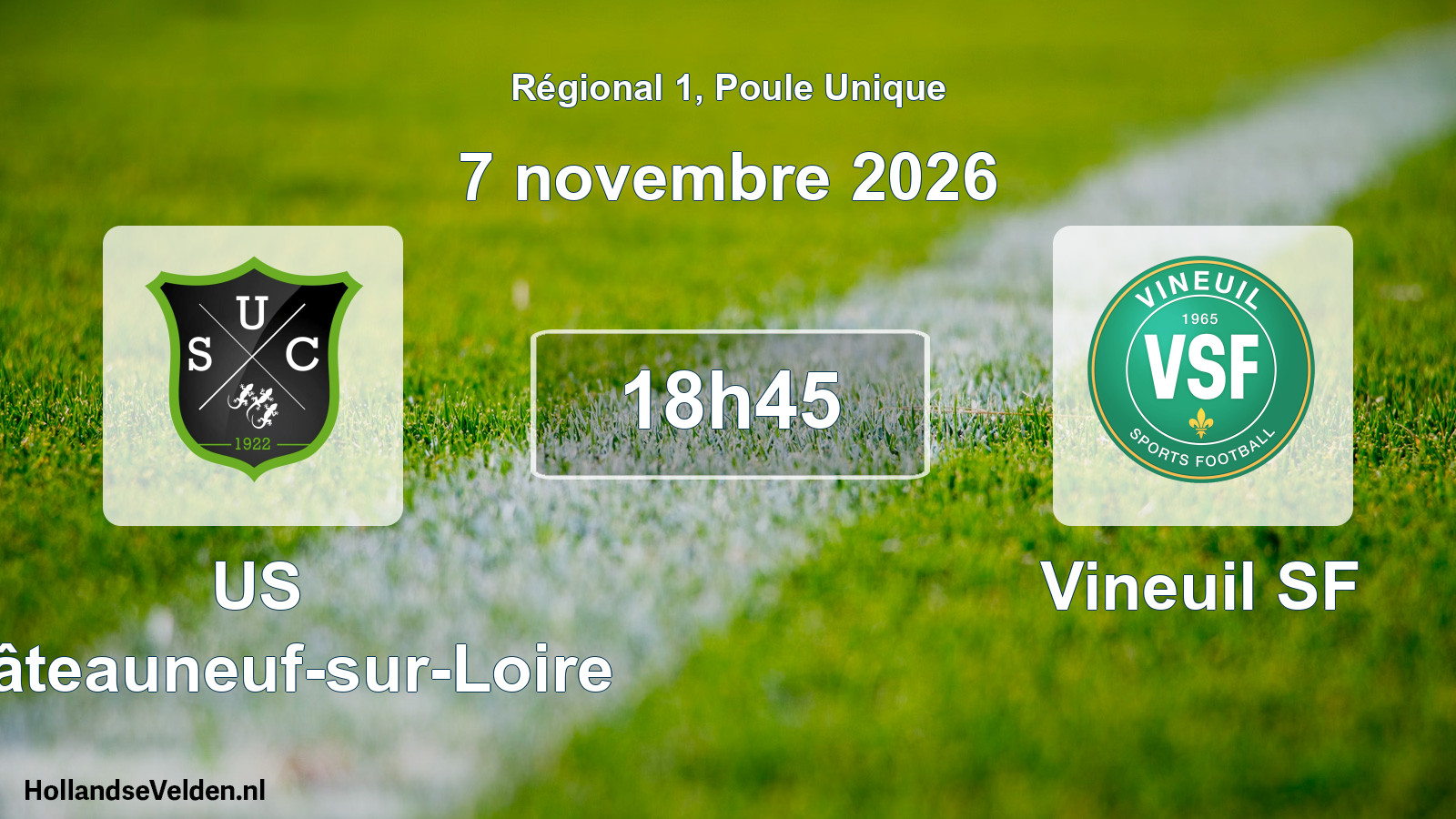 Scheduled Match: US Châteauneuf-sur-Loire - Vineuil SF (7 November 2026)