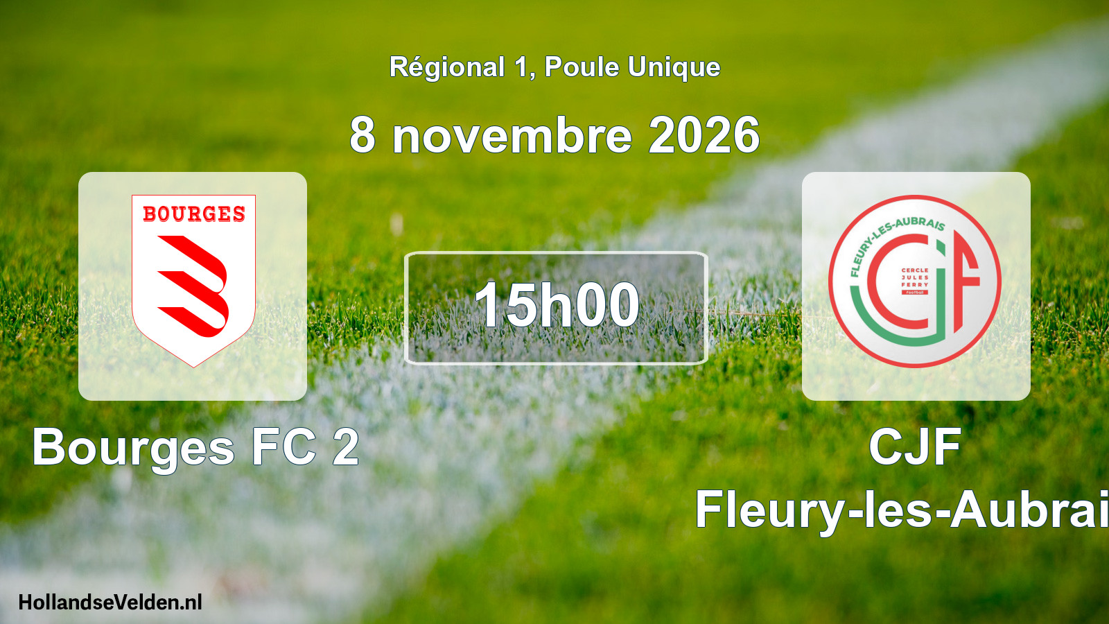 Scheduled Match: Bourges FC 2 - CJF Fleury-les-Aubrais (8 November 2026)