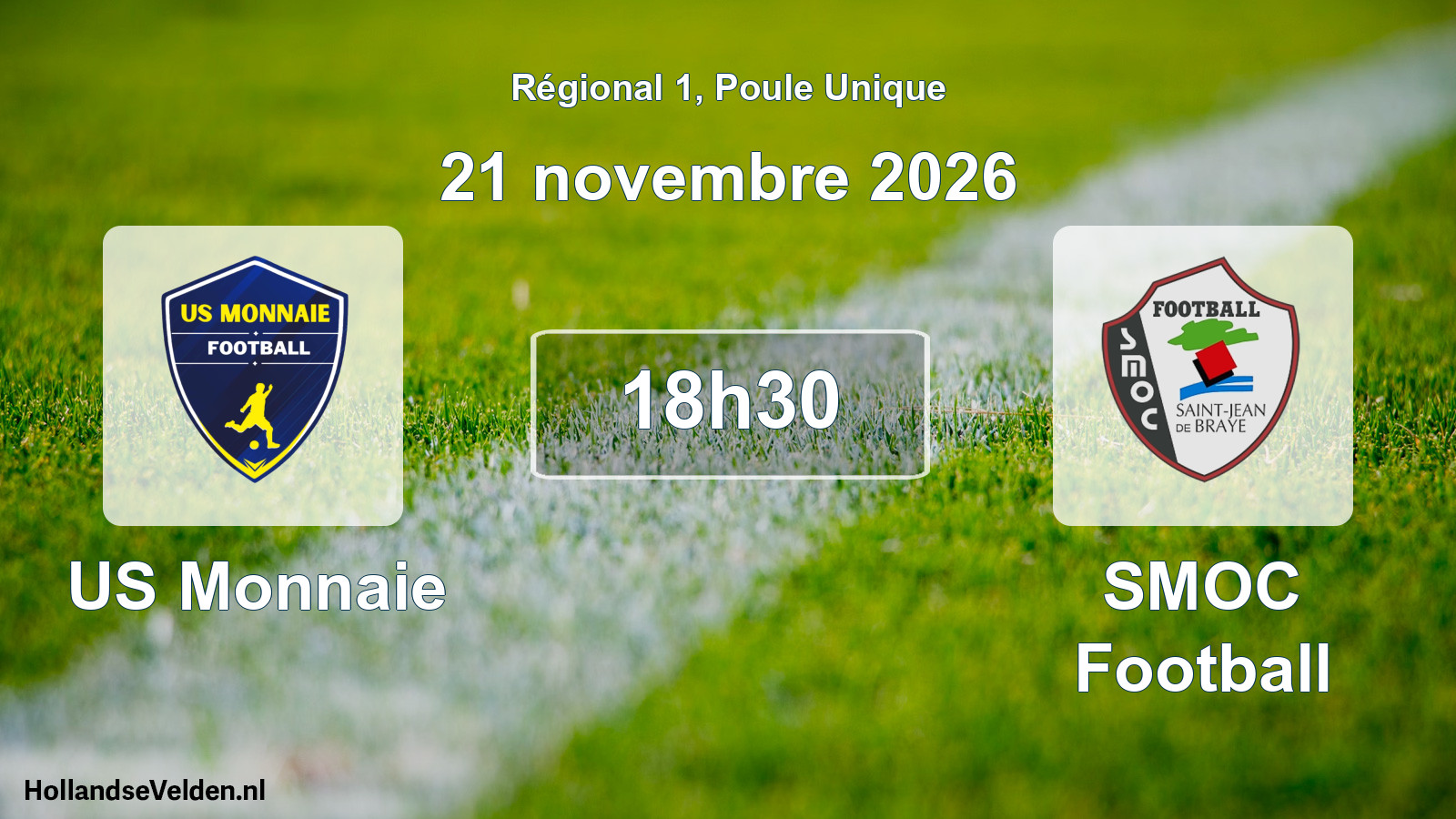 Scheduled Match: US Monnaie - SMOC Football (21 November 2026)