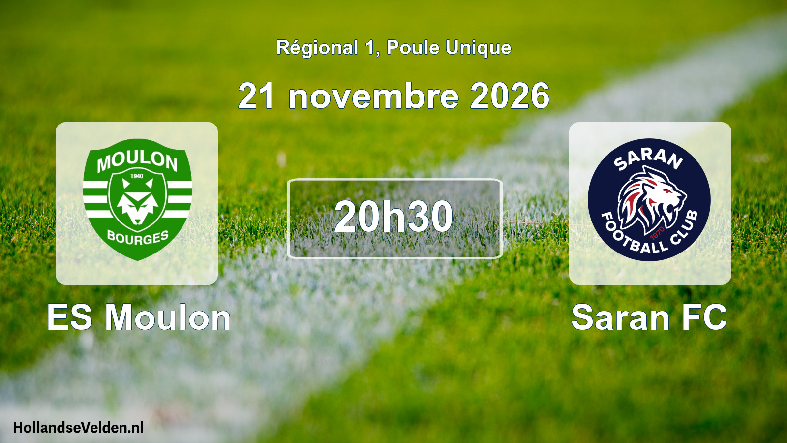 Match programmé: ES Moulon - Saran FC (21 novembre 2026)