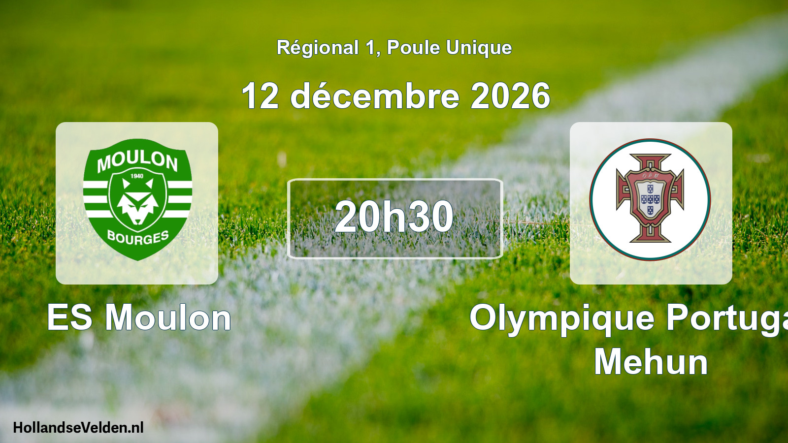 Match programmé: ES Moulon - Olympique Portugais Mehun (12 décembre 2026)