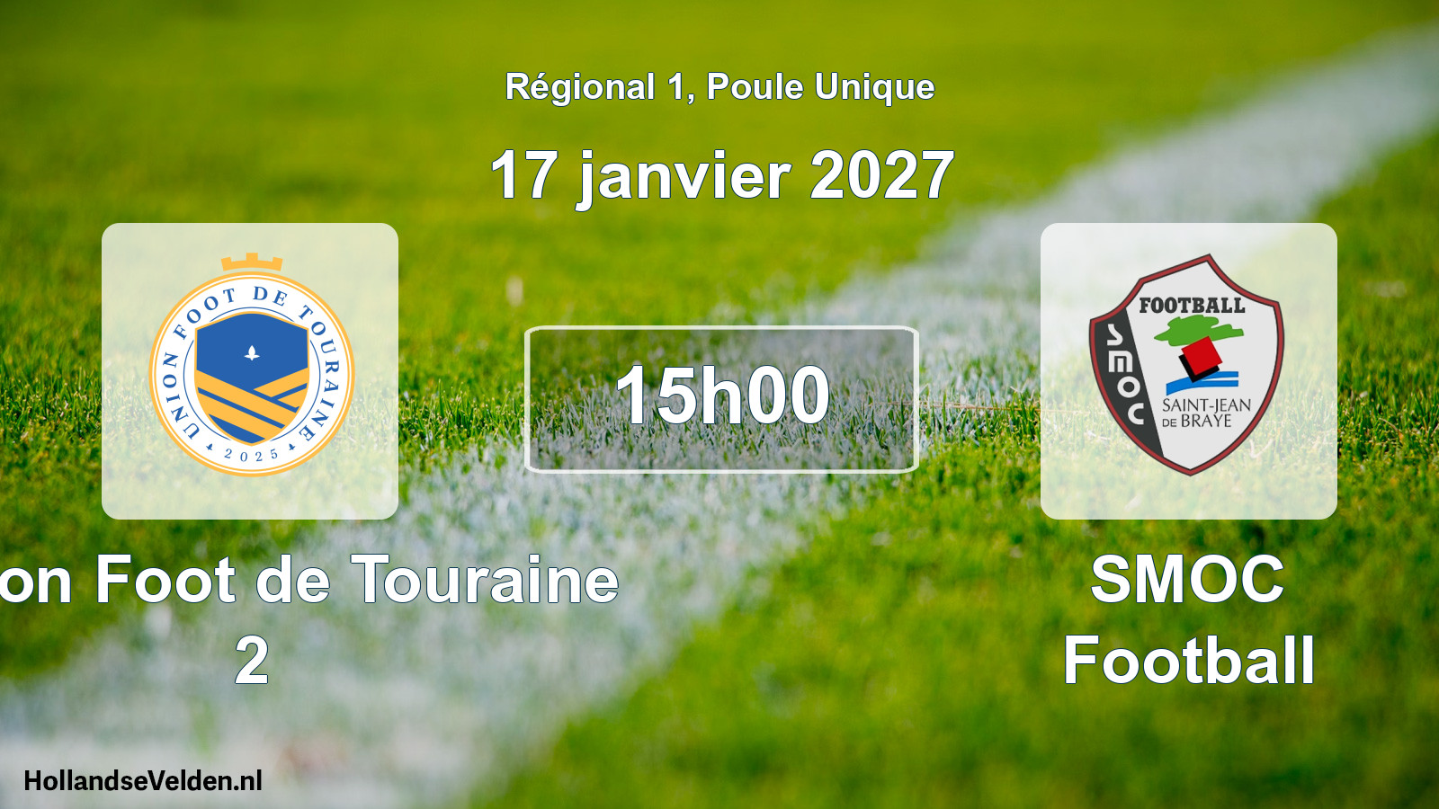 Match programmé: Union Foot de Touraine 2 - SMOC Football (17 janvier 2027)