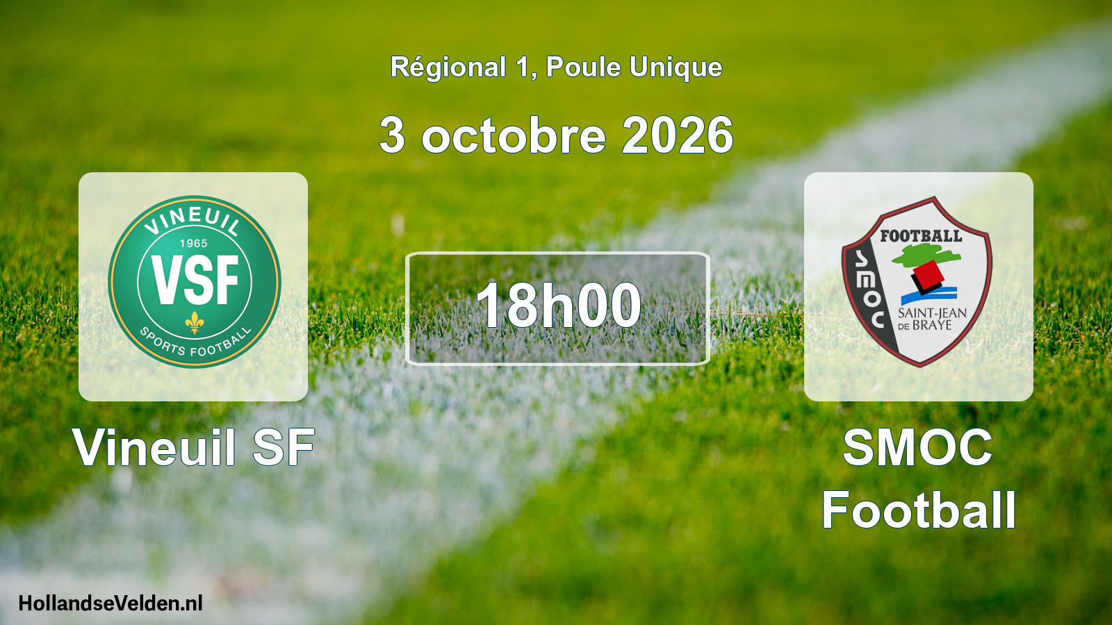 Match programmé: Vineuil SF - SMOC Football (3 octobre 2026)