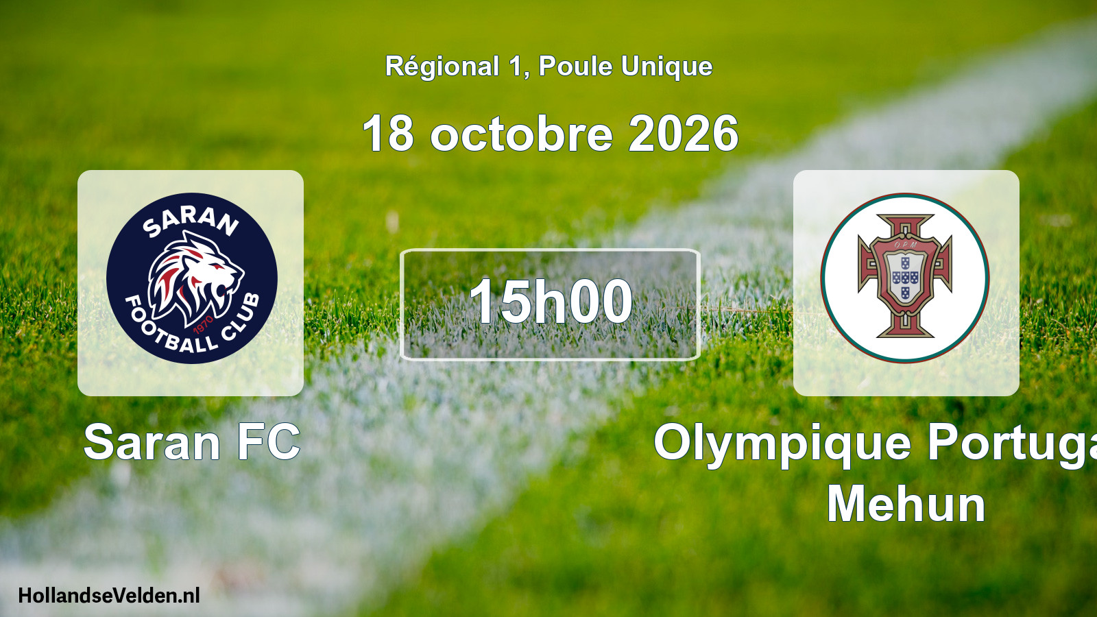 Scheduled Match: Saran FC - Olympique Portugais Mehun (18 October 2026)