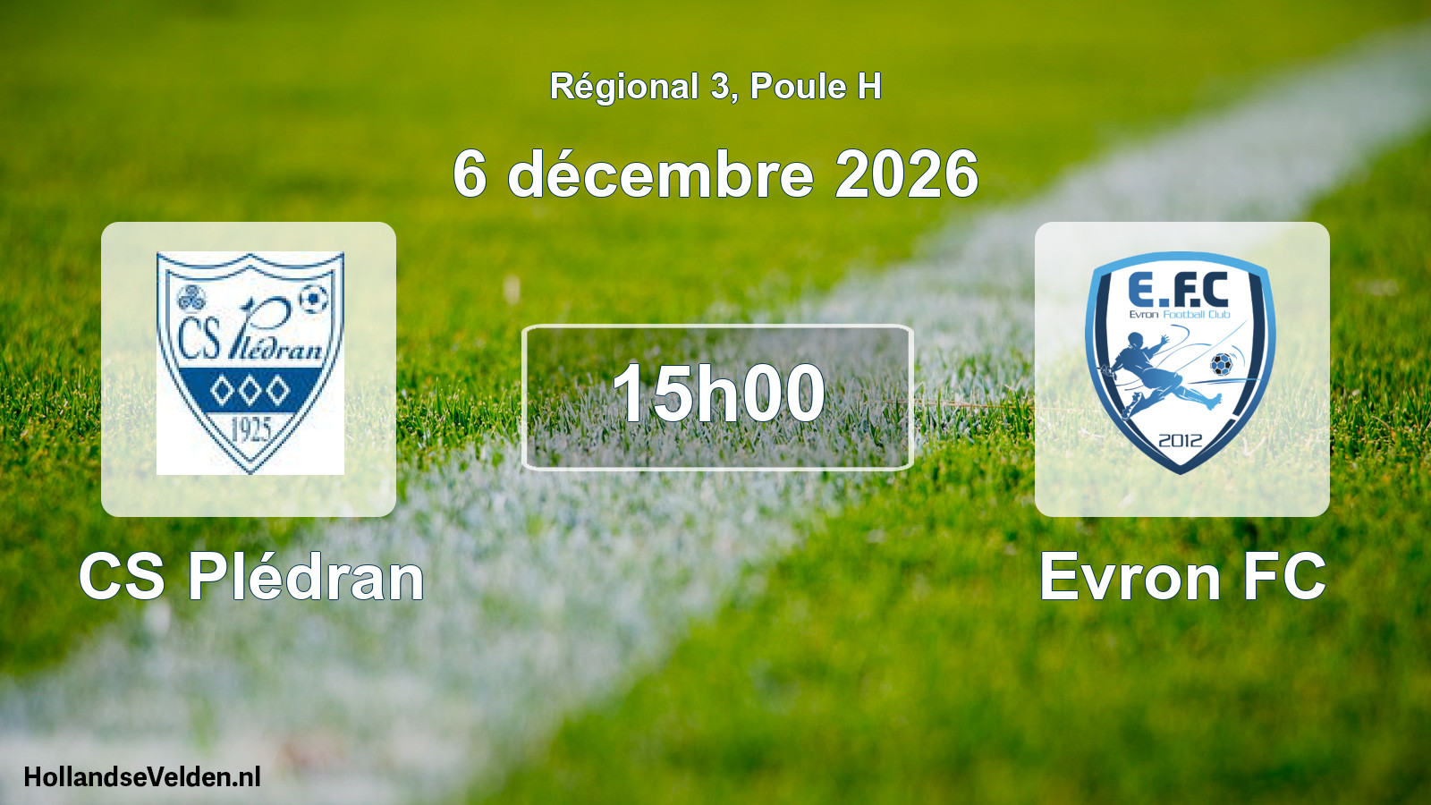 Scheduled Match: CS Plédran - Evron FC (6 December 2026)