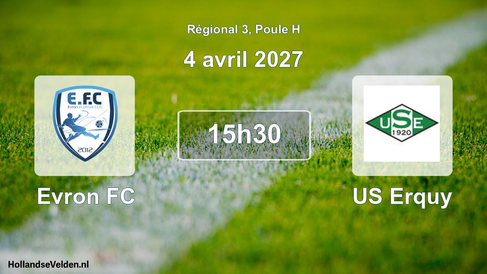 Scheduled Match: Evron FC - US Erquy (4 April 2027)