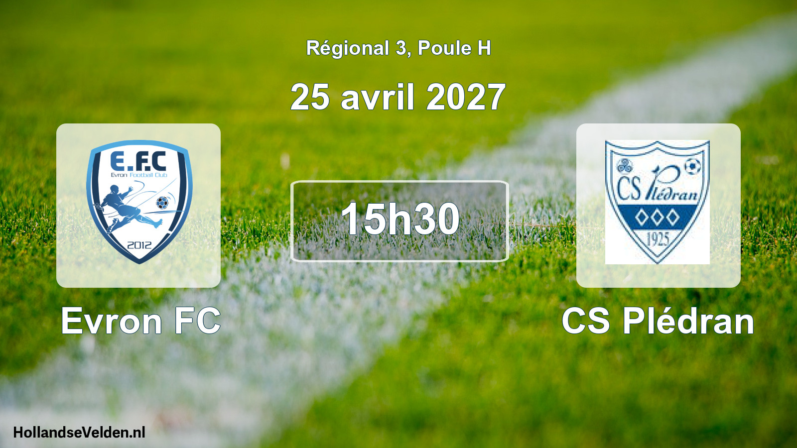 Scheduled Match: Evron FC - CS Plédran (25 April 2027)