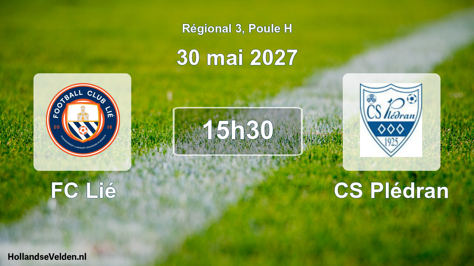 Match programmé: FC Lié - CS Plédran (30 mai 2027)