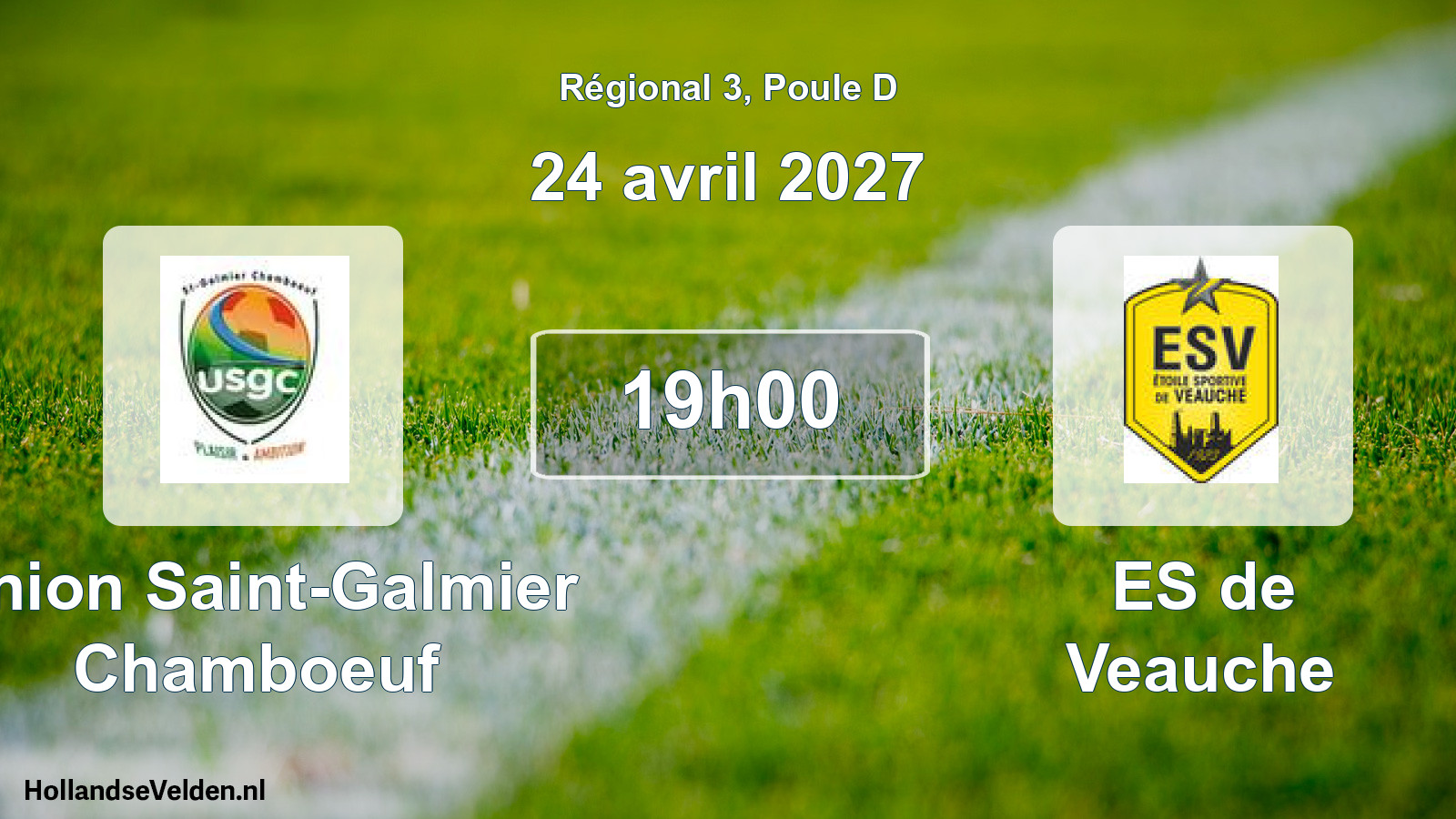 Match programmé: Union Saint-Galmier Chamboeuf - ES de Veauche (24 avril 2027)