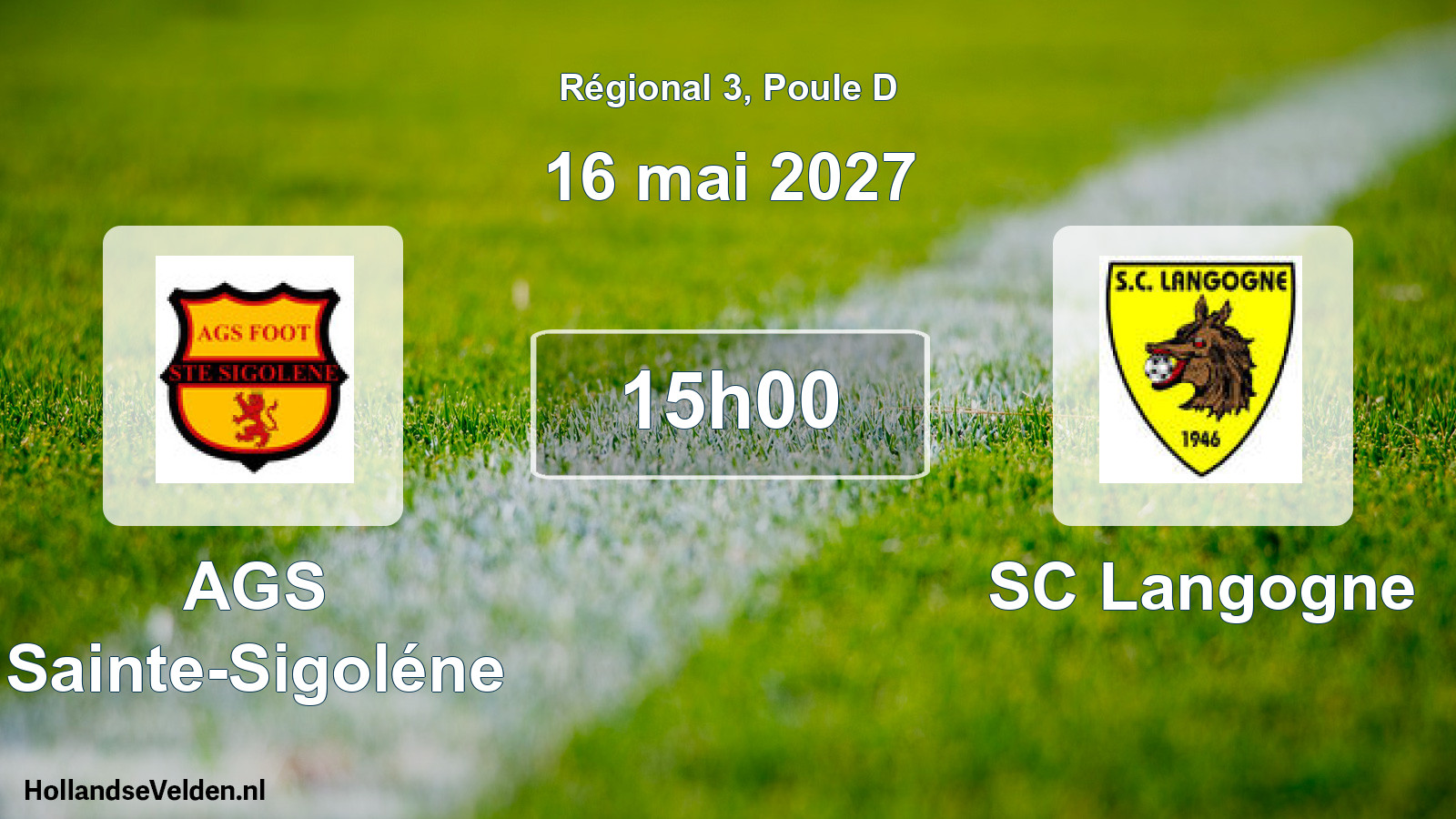 Match programmé: AGS Sainte-Sigoléne - SC Langogne (16 mai 2027)
