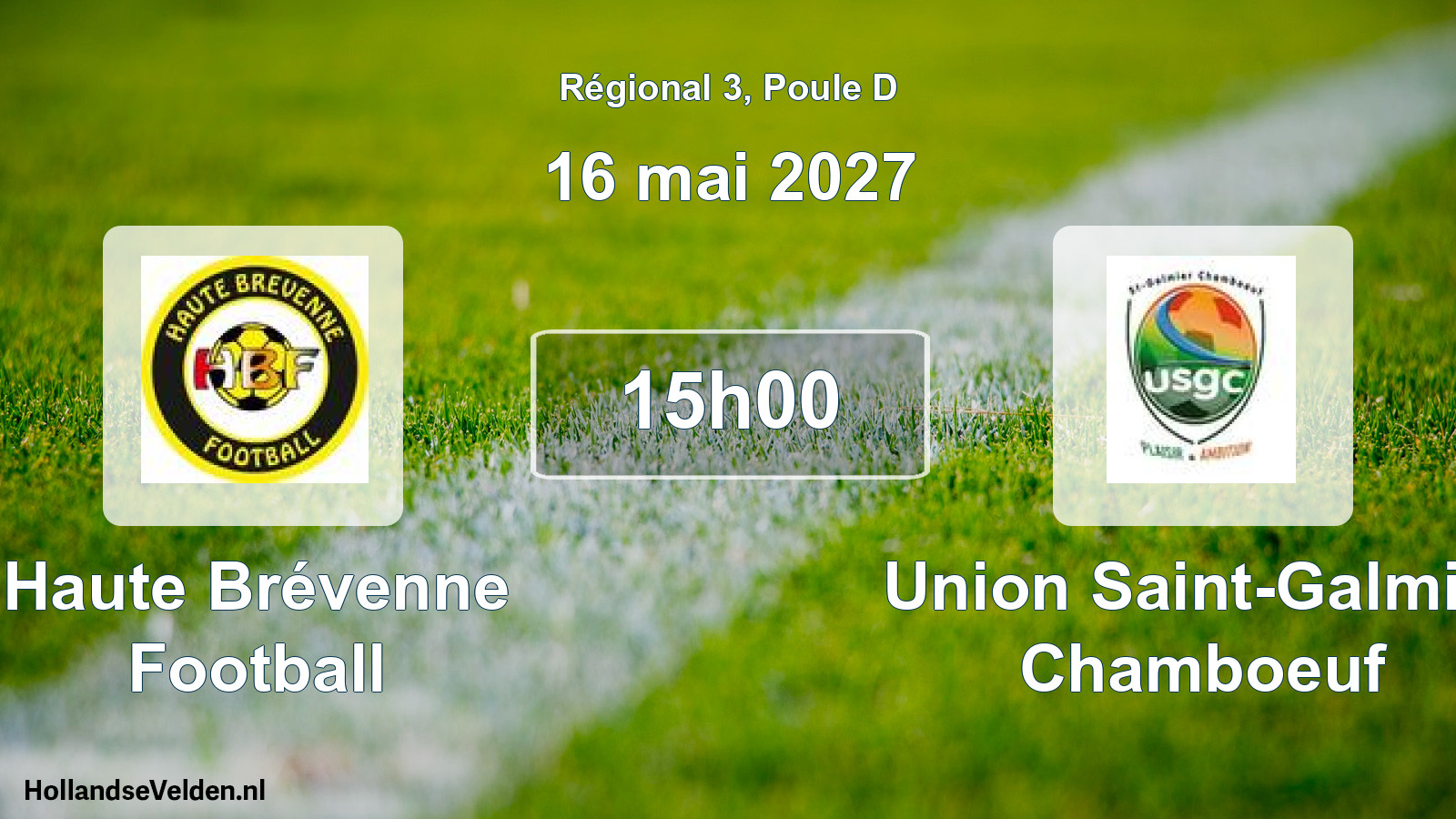 Match programmé: Haute Brévenne Football - Union Saint-Galmier Chamboeuf (16 mai 2027)