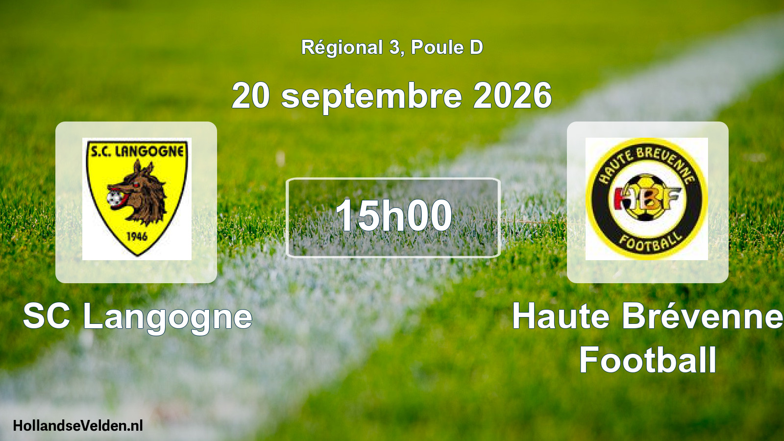 Match programmé: SC Langogne - Haute Brévenne Football (20 septembre 2026)