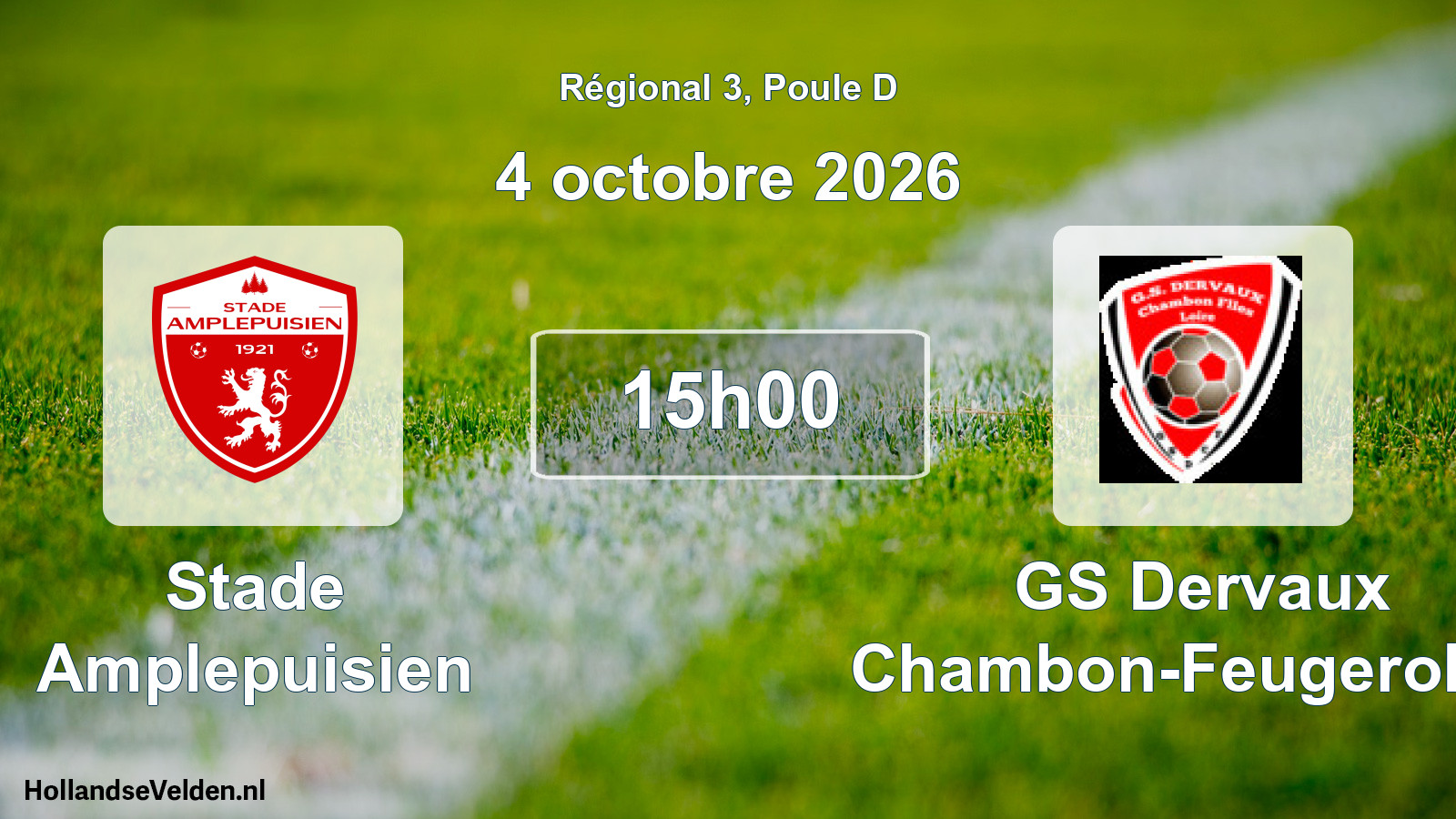Match programmé: Stade Amplepuisien - GS Dervaux Chambon-Feugerolles (4 octobre 2026)