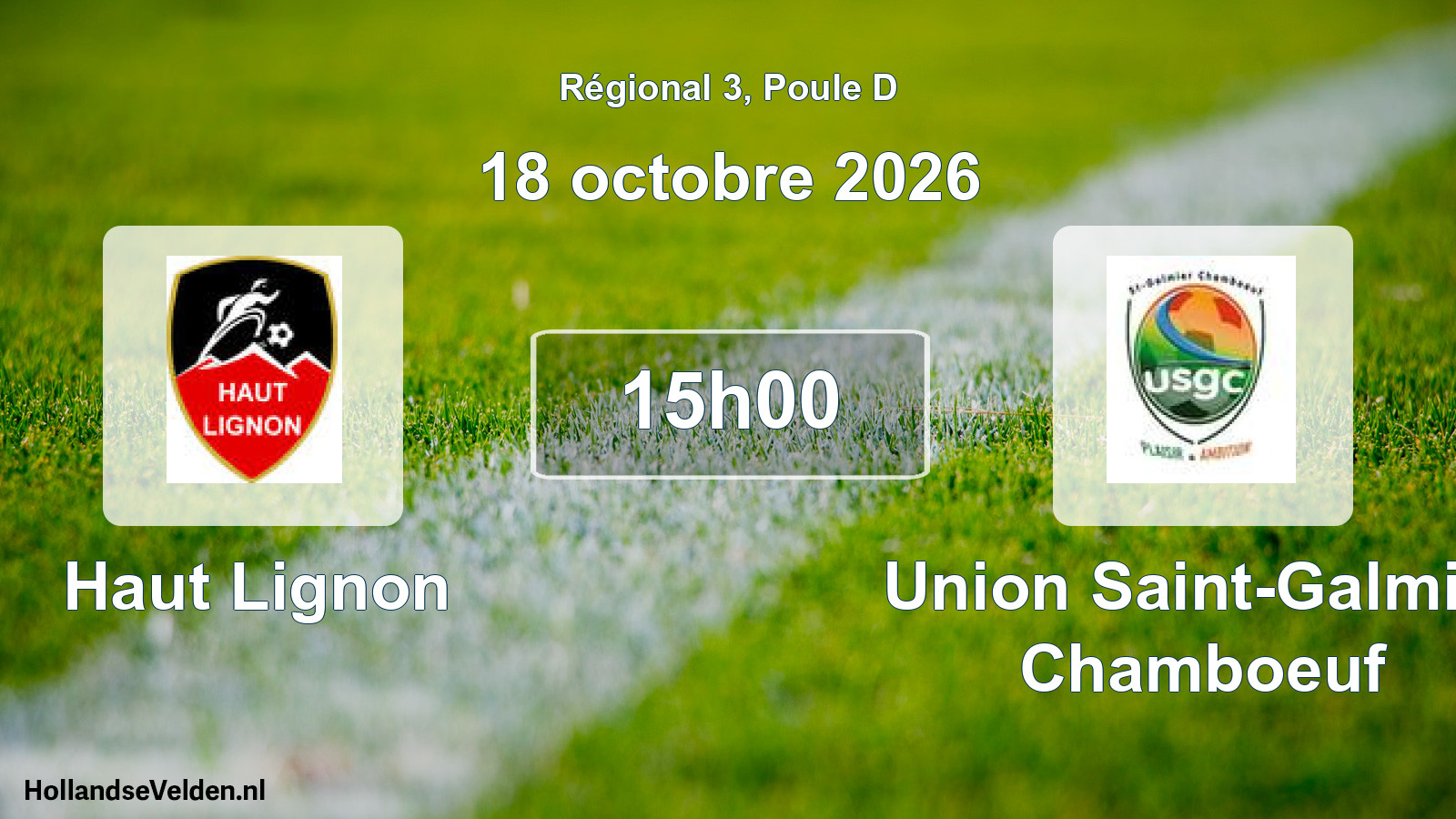 Match programmé: Haut Lignon - Union Saint-Galmier Chamboeuf (18 octobre 2026)