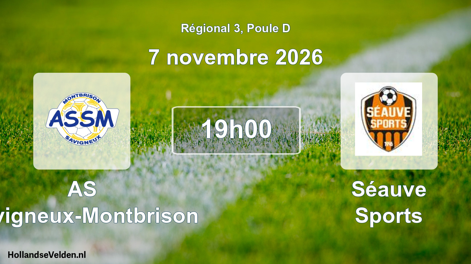 Match programmé: AS Savigneux-Montbrison - Séauve Sports (7 novembre 2026)