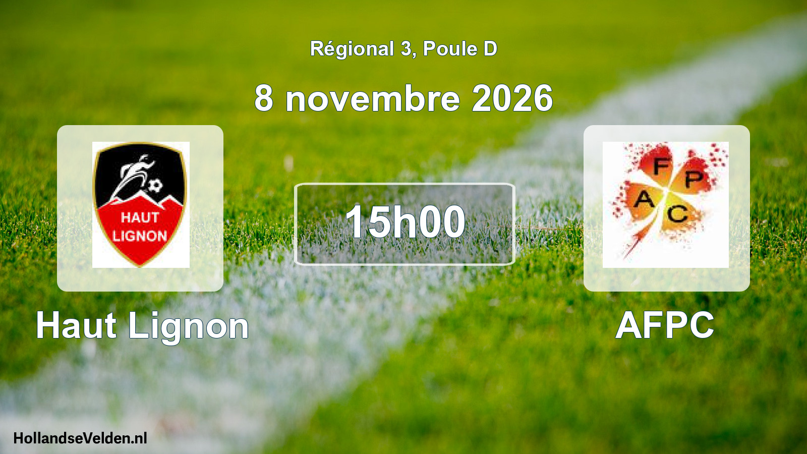 Match programmé: Haut Lignon - AFPC (8 novembre 2026)