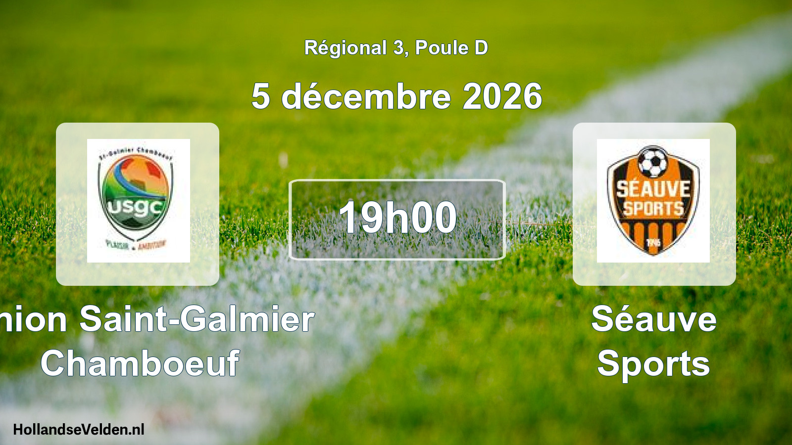 Match programmé: Union Saint-Galmier Chamboeuf - Séauve Sports (5 décembre 2026)