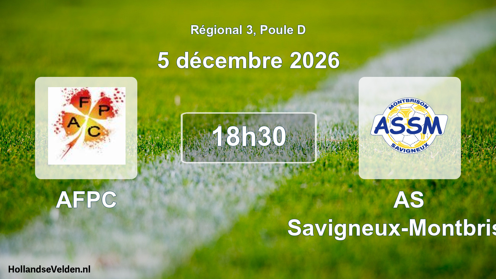 Match programmé: AFPC - AS Savigneux-Montbrison (5 décembre 2026)