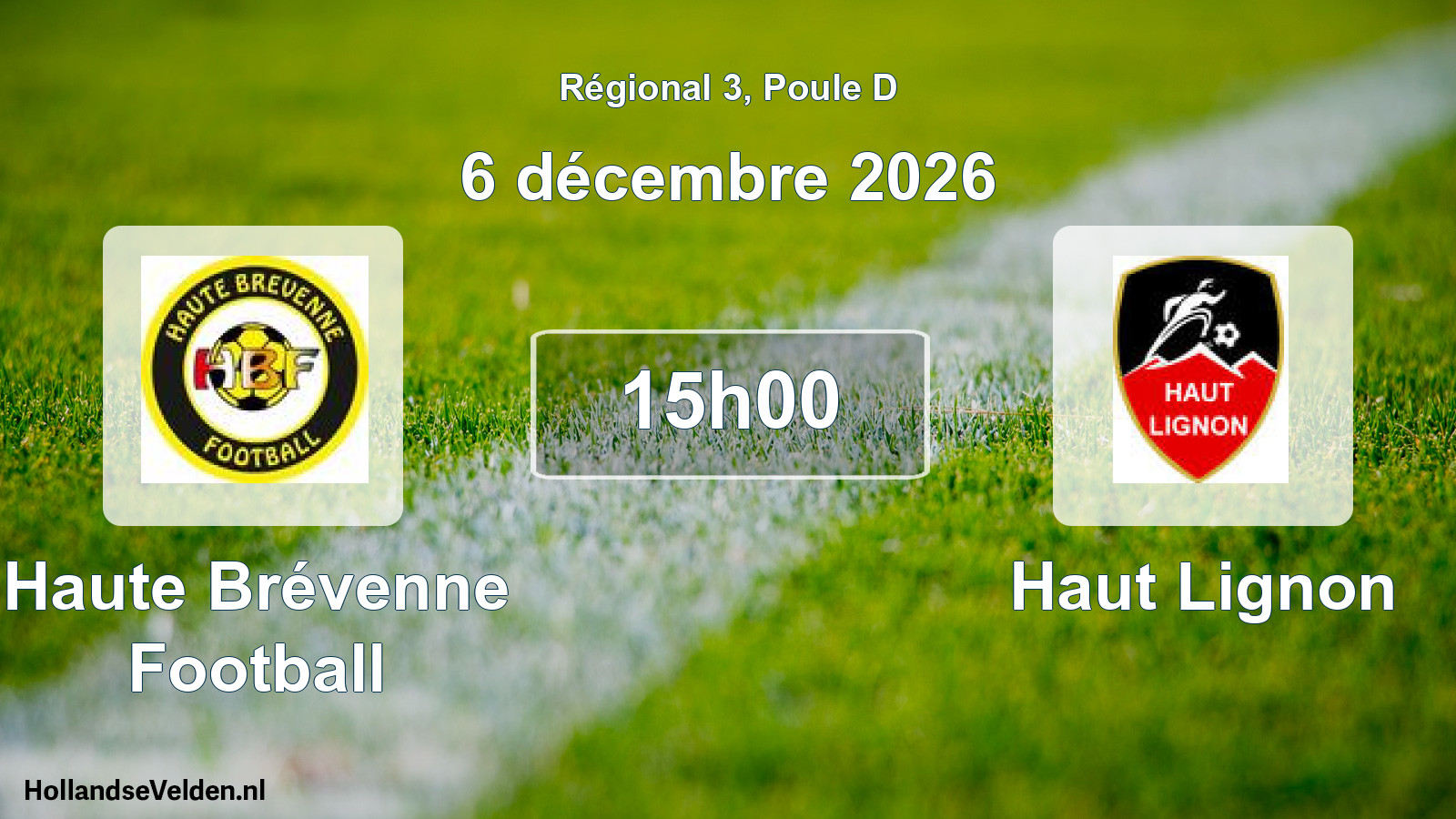 Match programmé: Haute Brévenne Football - Haut Lignon (6 décembre 2026)