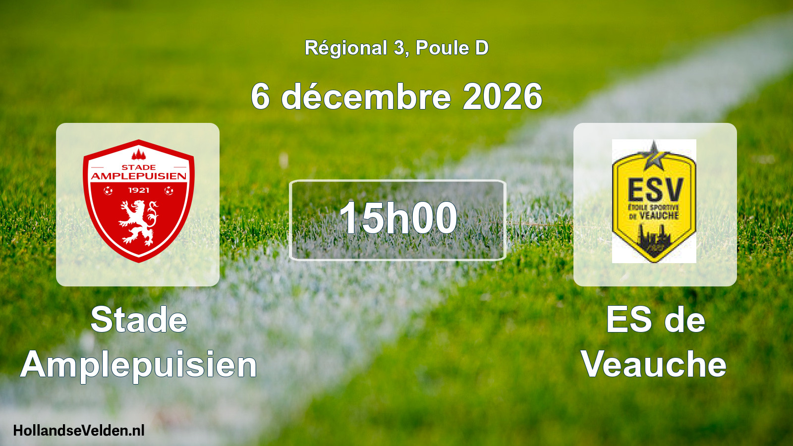 Match programmé: Stade Amplepuisien - ES de Veauche (6 décembre 2026)