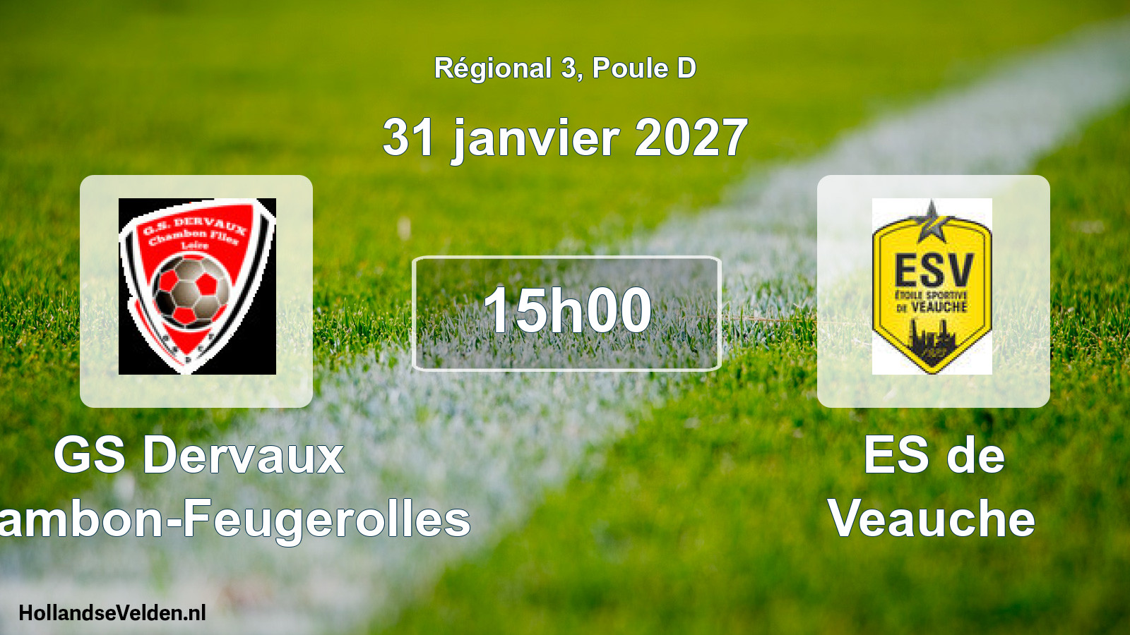 Match programmé: GS Dervaux Chambon-Feugerolles - ES de Veauche (31 janvier 2027)