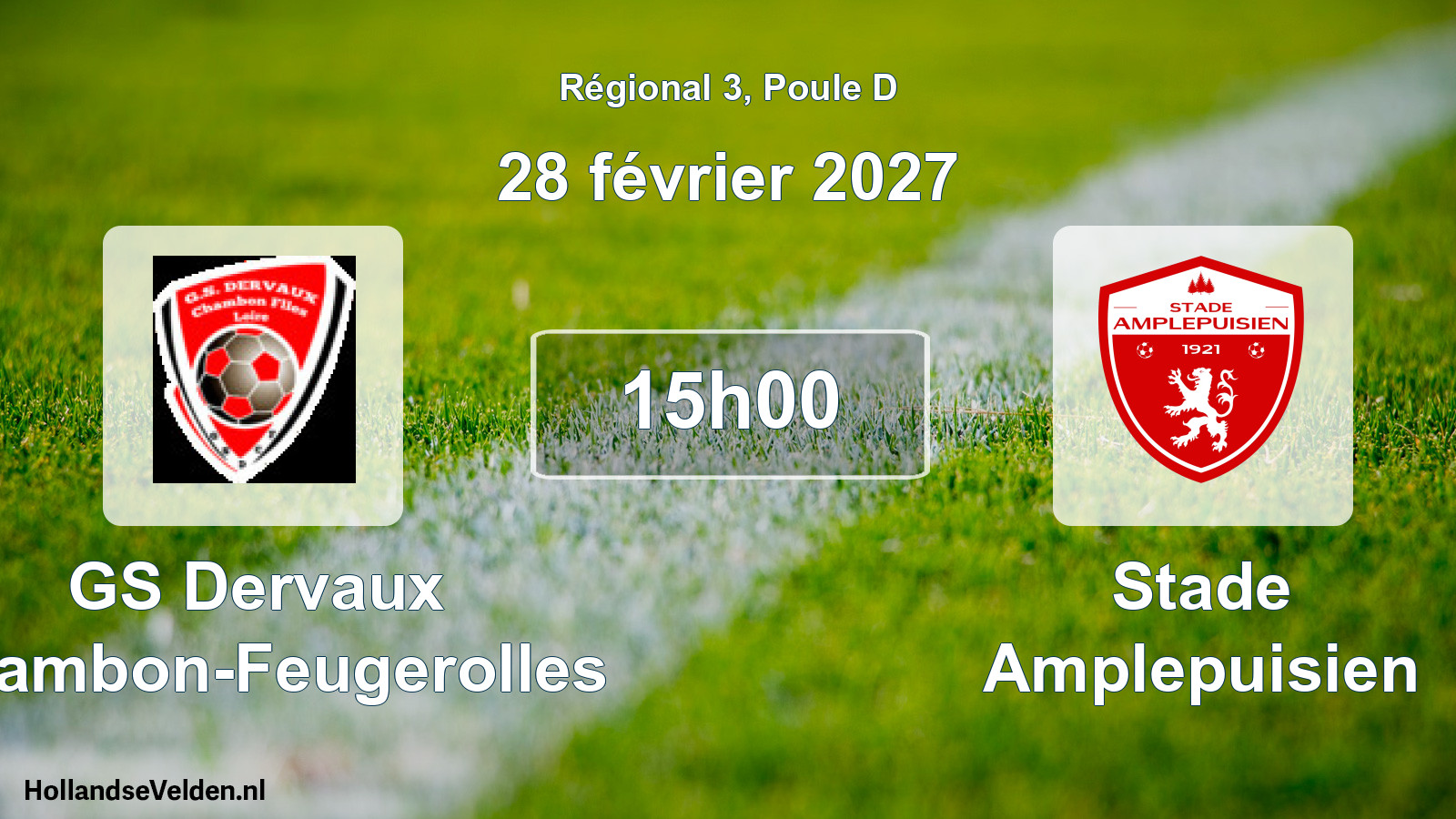 Match programmé: GS Dervaux Chambon-Feugerolles - Stade Amplepuisien (28 février 2027)