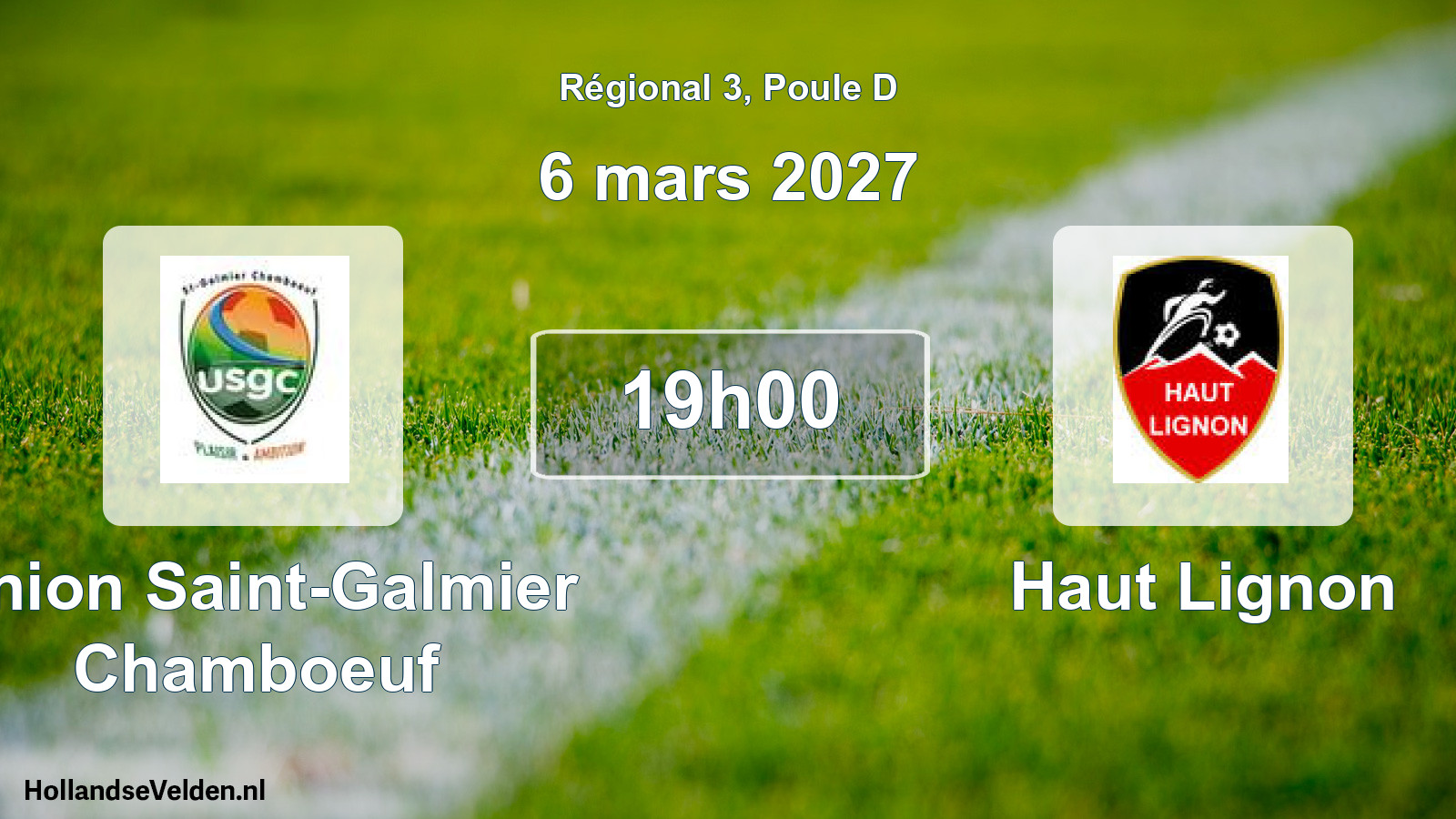 Match programmé: Union Saint-Galmier Chamboeuf - Haut Lignon (6 mars 2027)