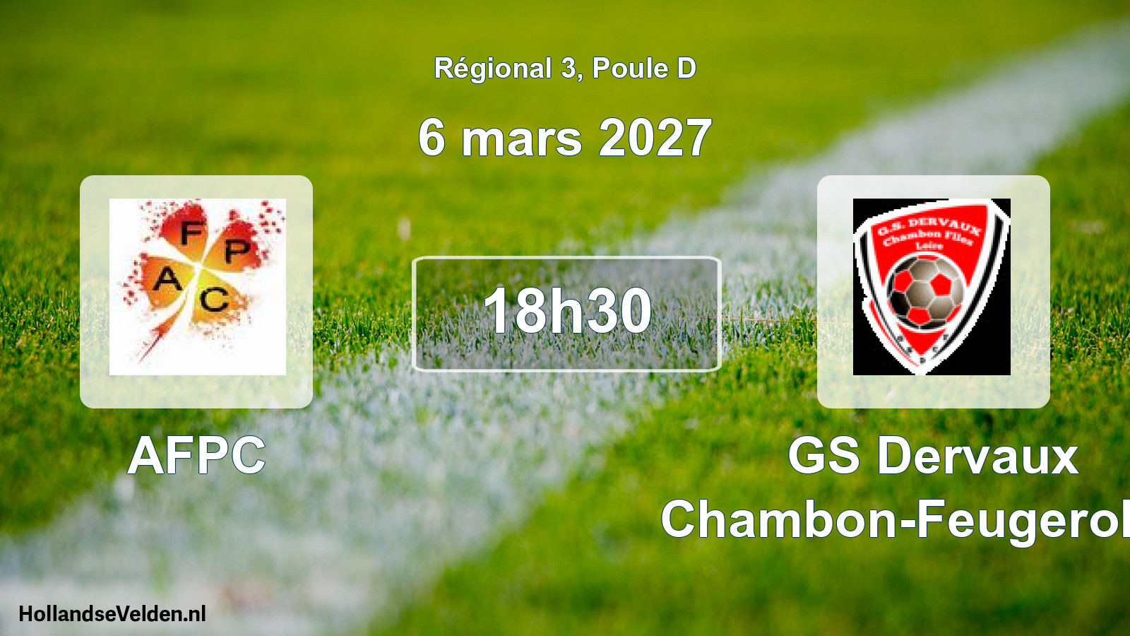 Match programmé: AFPC - GS Dervaux Chambon-Feugerolles (6 mars 2027)