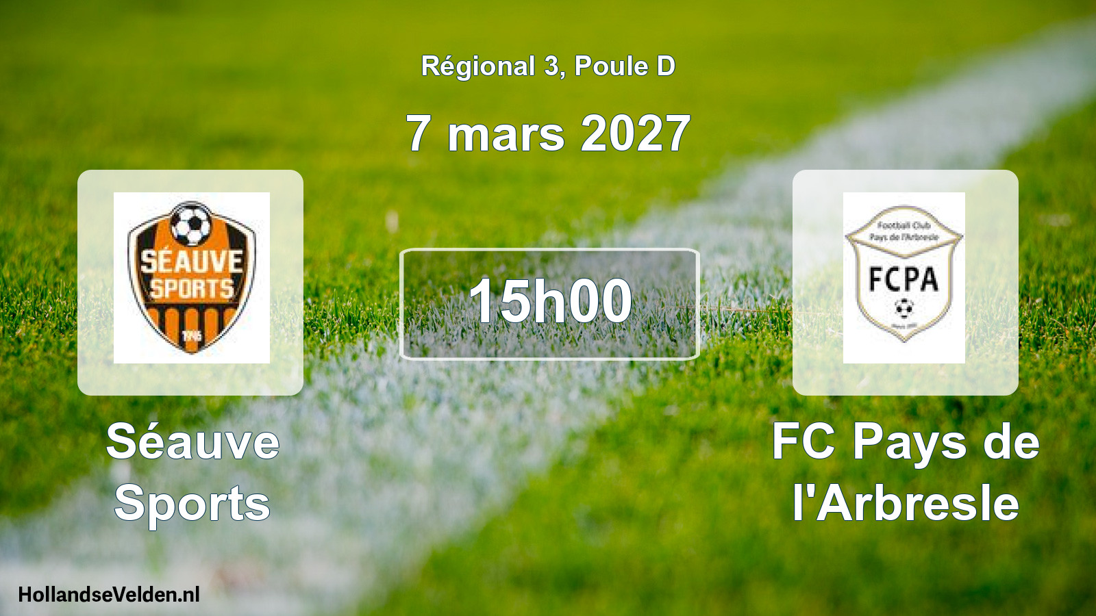 Match programmé: Séauve Sports - FC Pays de l'Arbresle (7 mars 2027)