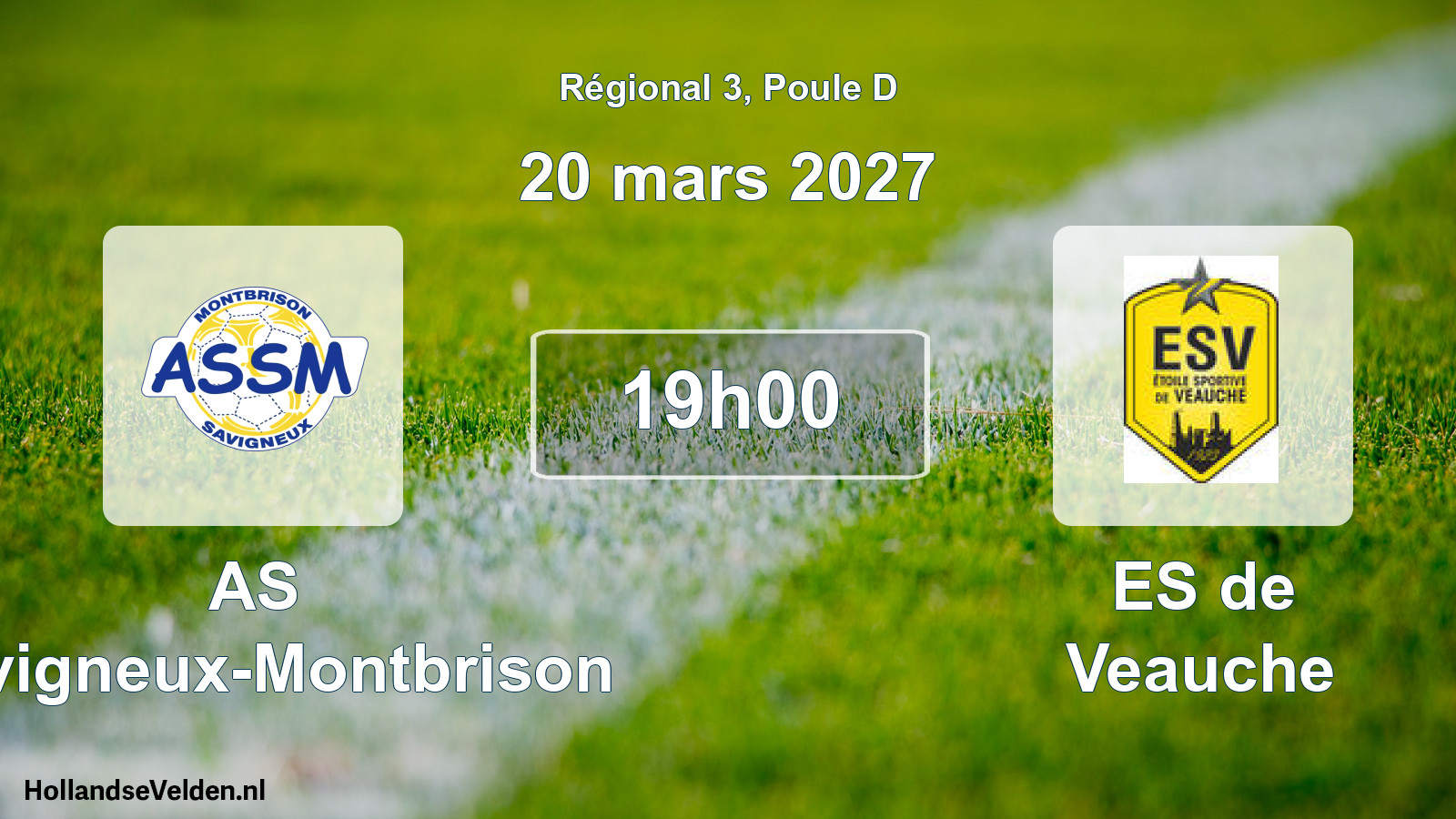 Match programmé: AS Savigneux-Montbrison - ES de Veauche (20 mars 2027)