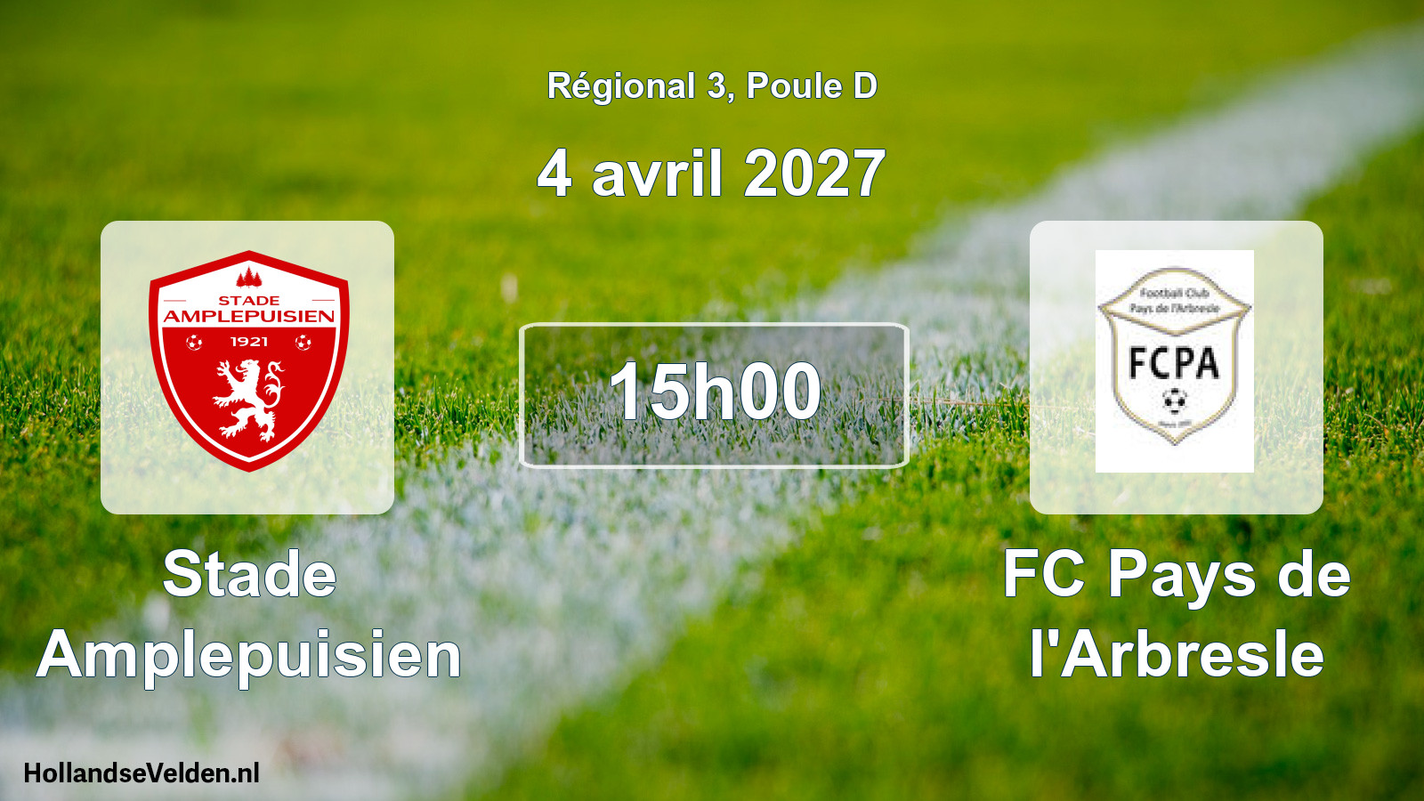 Match programmé: Stade Amplepuisien - FC Pays de l'Arbresle (4 avril 2027)