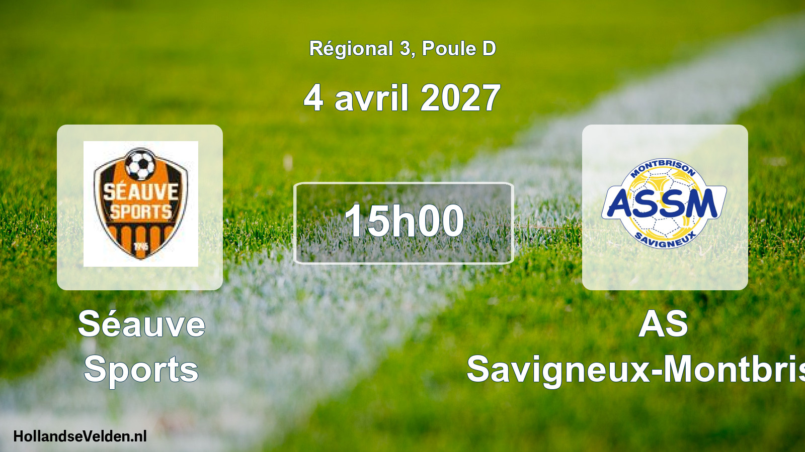 Match programmé: Séauve Sports - AS Savigneux-Montbrison (4 avril 2027)
