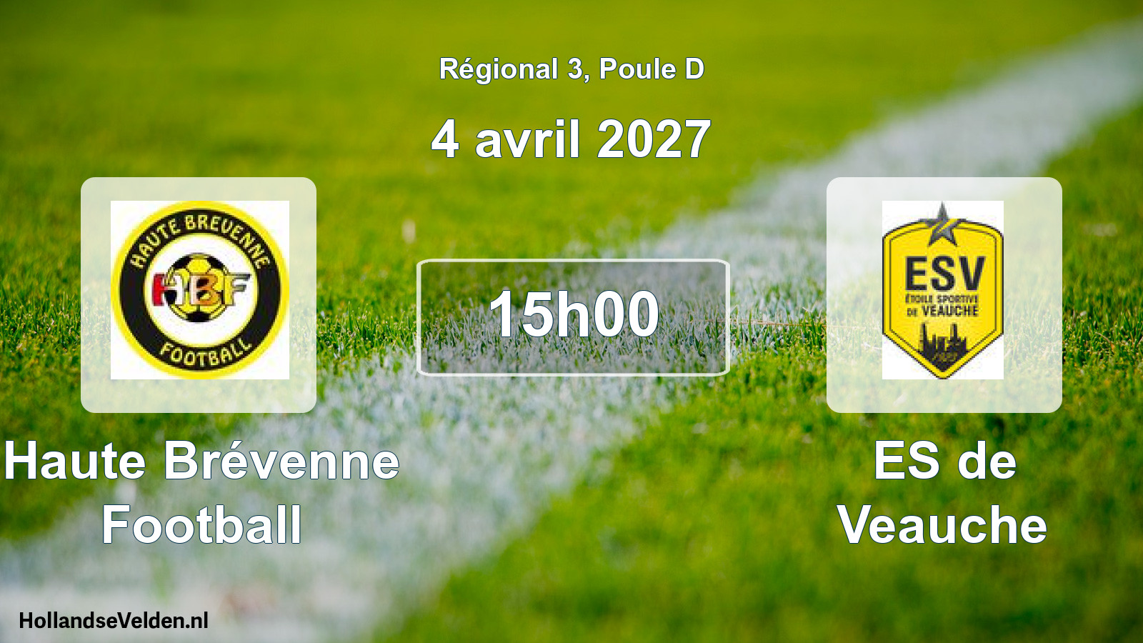 Match programmé: Haute Brévenne Football - ES de Veauche (4 avril 2027)