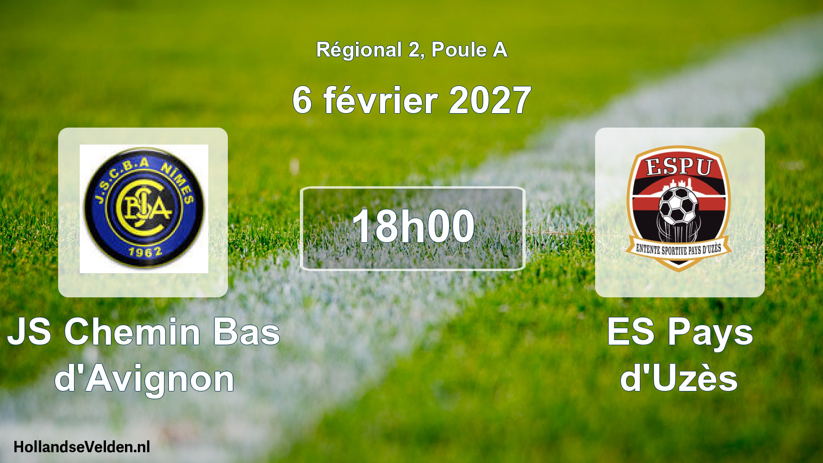 Scheduled Match: JS Chemin Bas d'Avignon - ES Pays d'Uzès (6 February 2027)