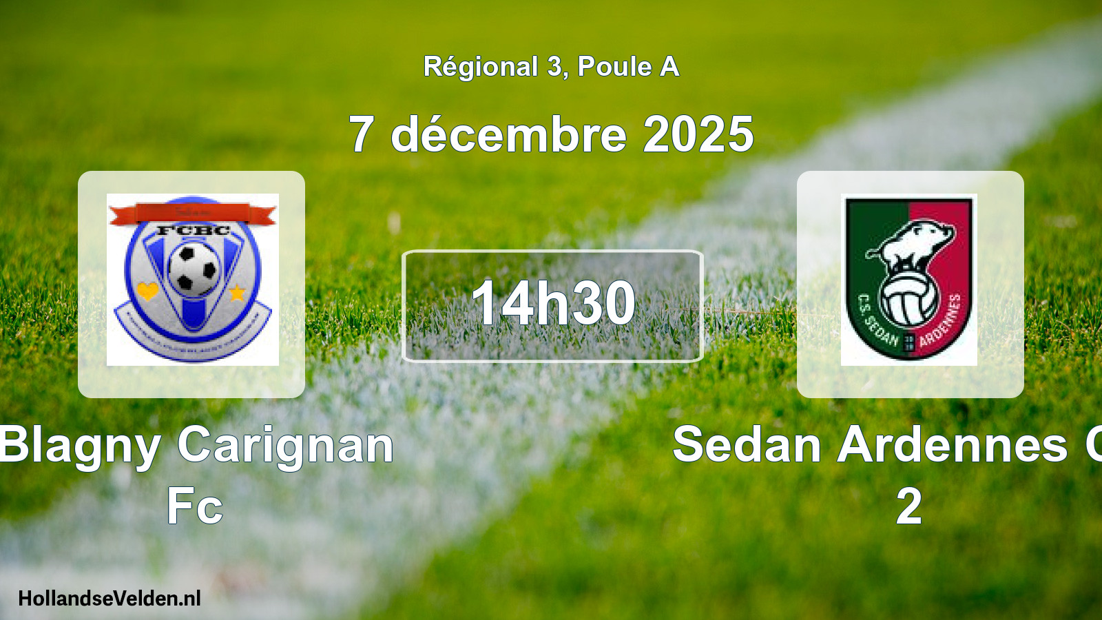 Scheduled Match: Blagny Carignan Fc - Sedan Ardennes Cs 2 (7 December 2025)