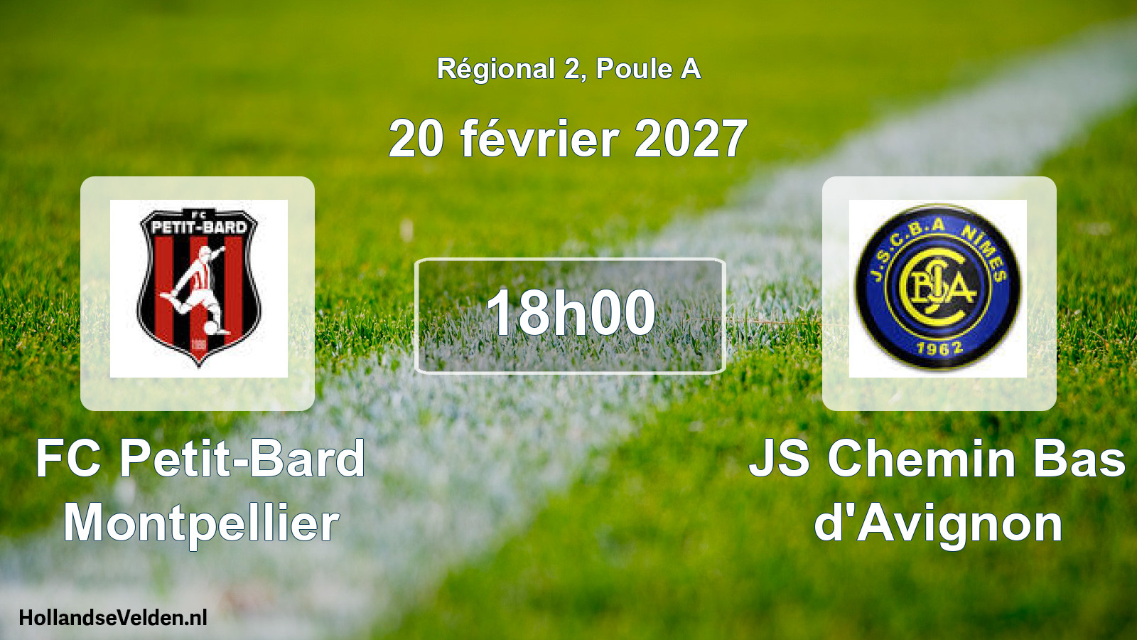 Scheduled Match: FC Petit-Bard Montpellier - JS Chemin Bas d'Avignon (20 February 2027)