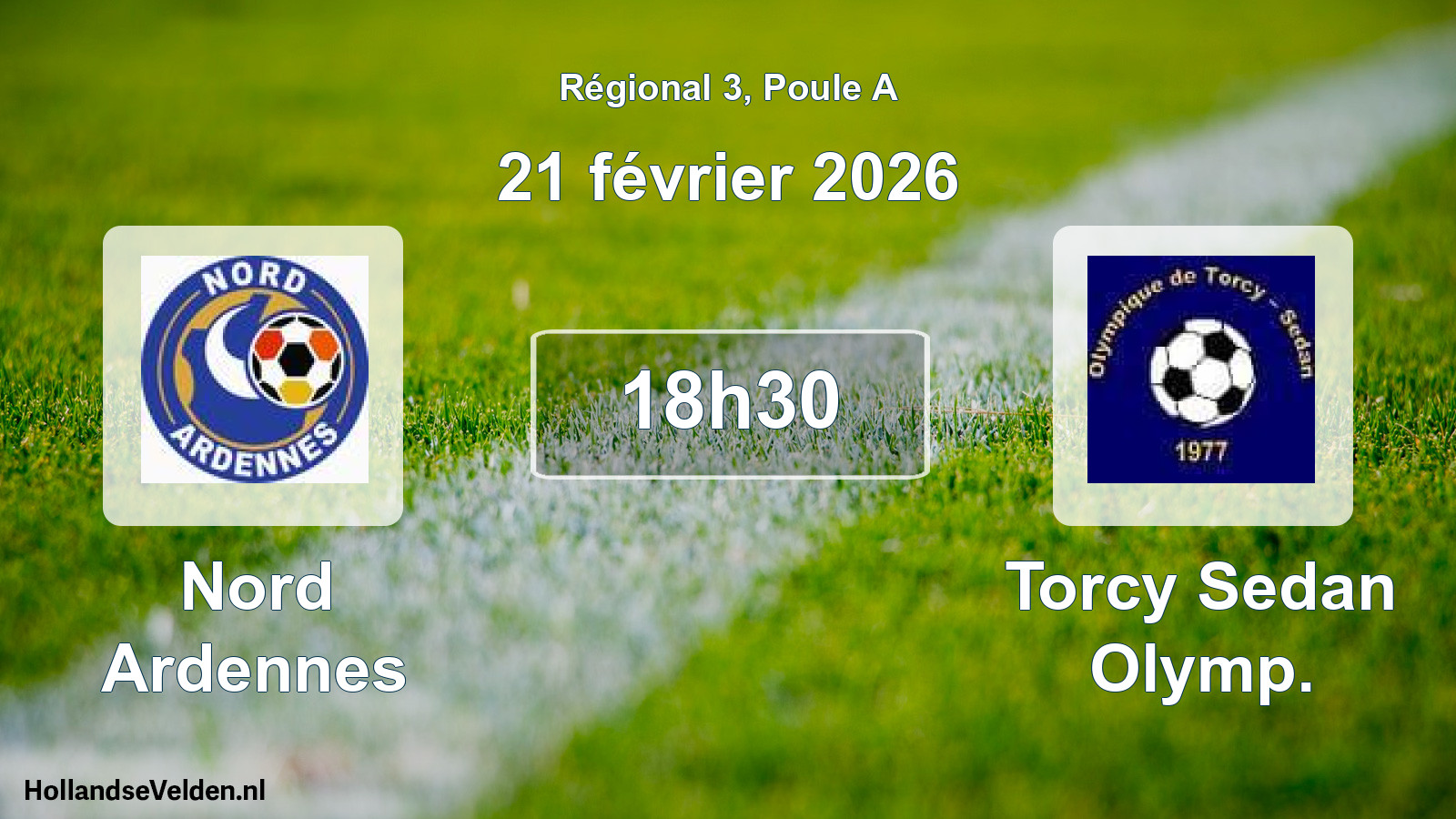 Geplande wedstrijd: Nord Ardennes - Torcy Sedan Olymp. (21 février 2026)