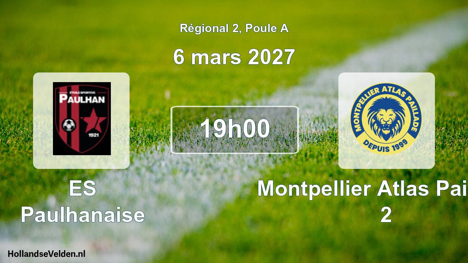 Match programmé: ES Paulhanaise - Montpellier Atlas Paillade 2 (6 mars 2027)
