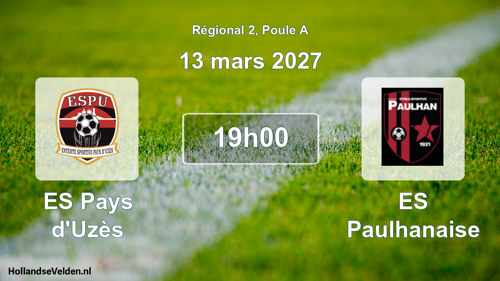 Scheduled Match: ES Pays d'Uzès - ES Paulhanaise (13 March 2027)