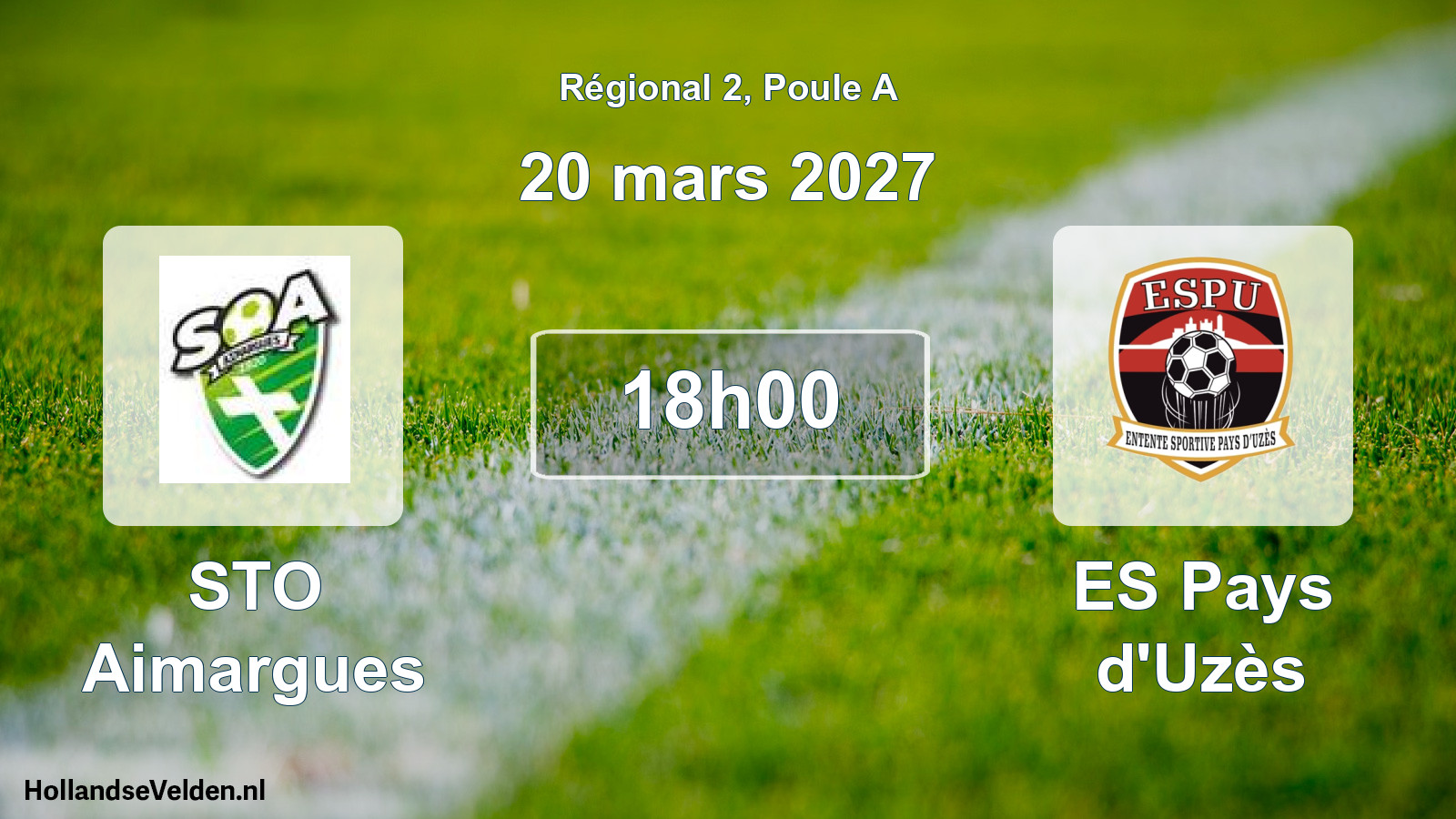 Match programmé: STO Aimargues - ES Pays d'Uzès (20 mars 2027)