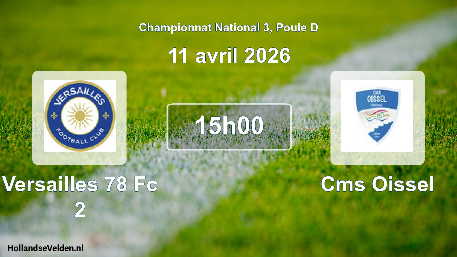 Geplande wedstrijd: Versailles 78 Fc 2 - Cms Oissel (11 avril 2026)