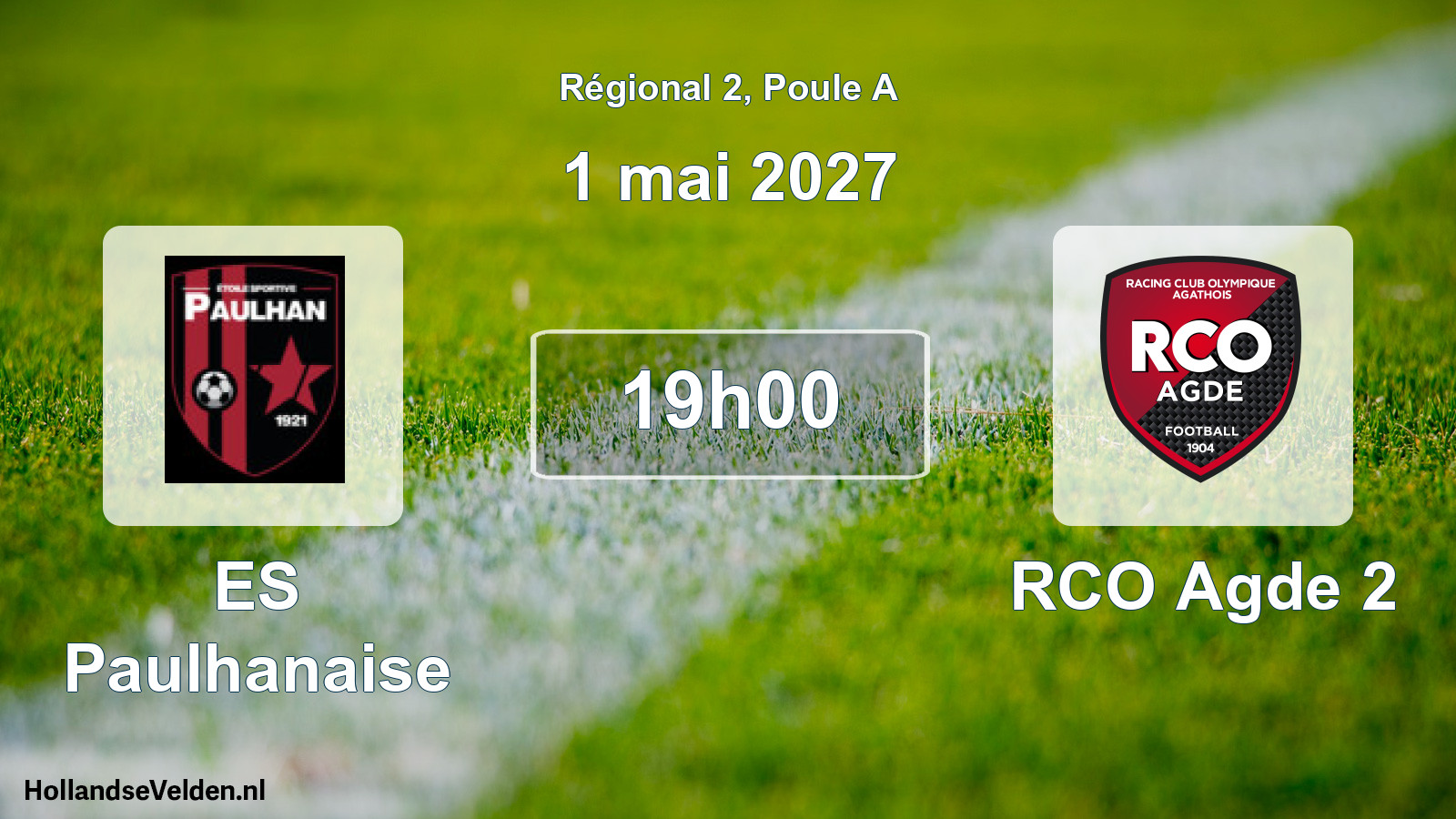 Match programmé: ES Paulhanaise - RCO Agde 2 (1 mai 2027)
