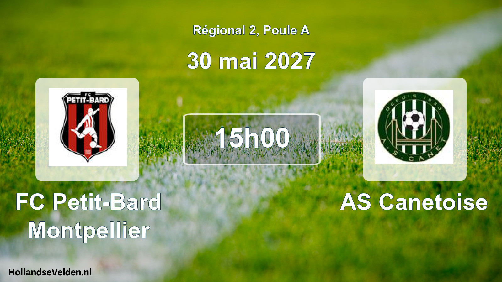 Match programmé: FC Petit-Bard Montpellier - AS Canetoise (30 mai 2027)